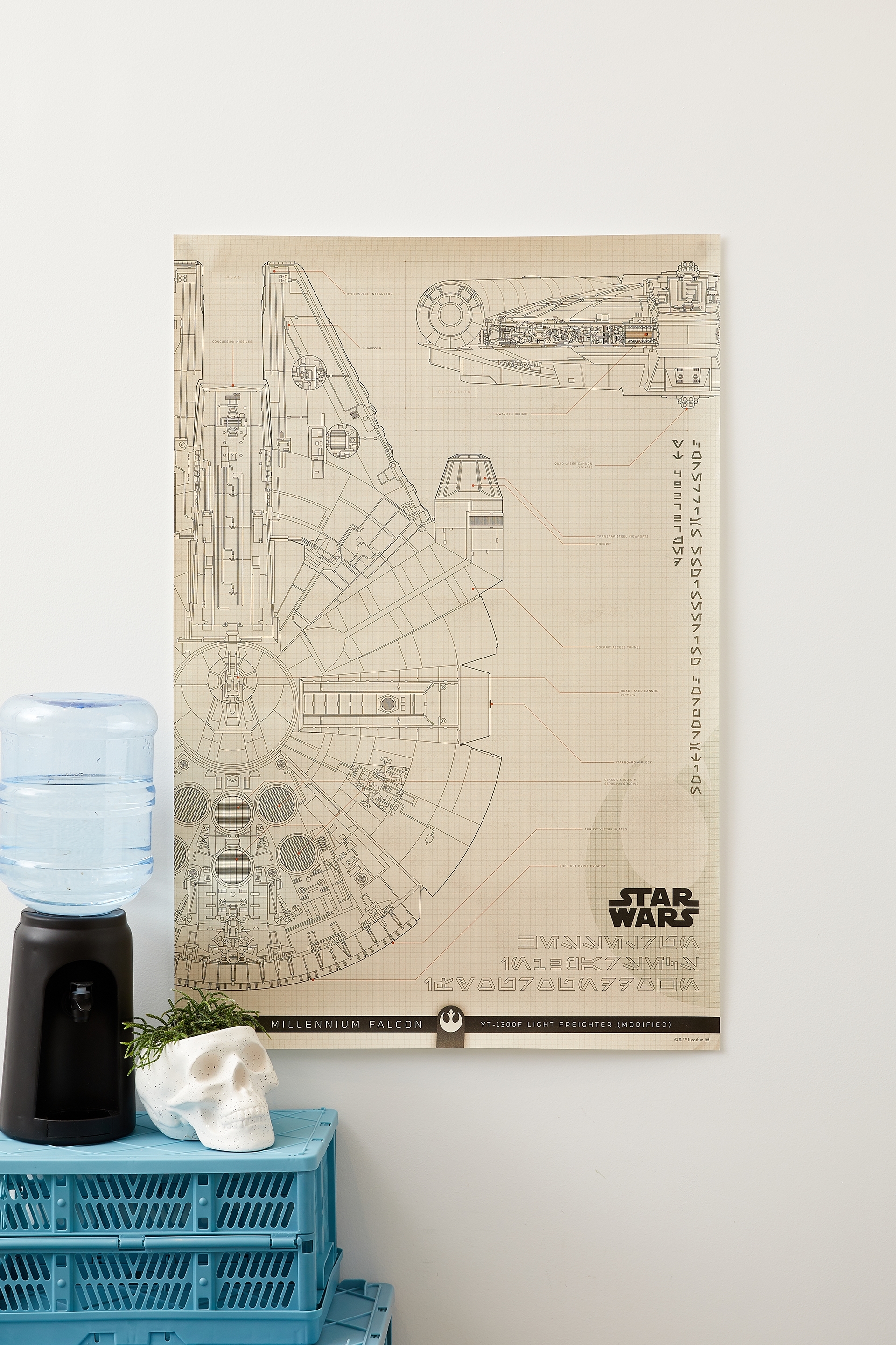 Typo - Star Wars Hang Out Poster - Lcn luc millenium falcon