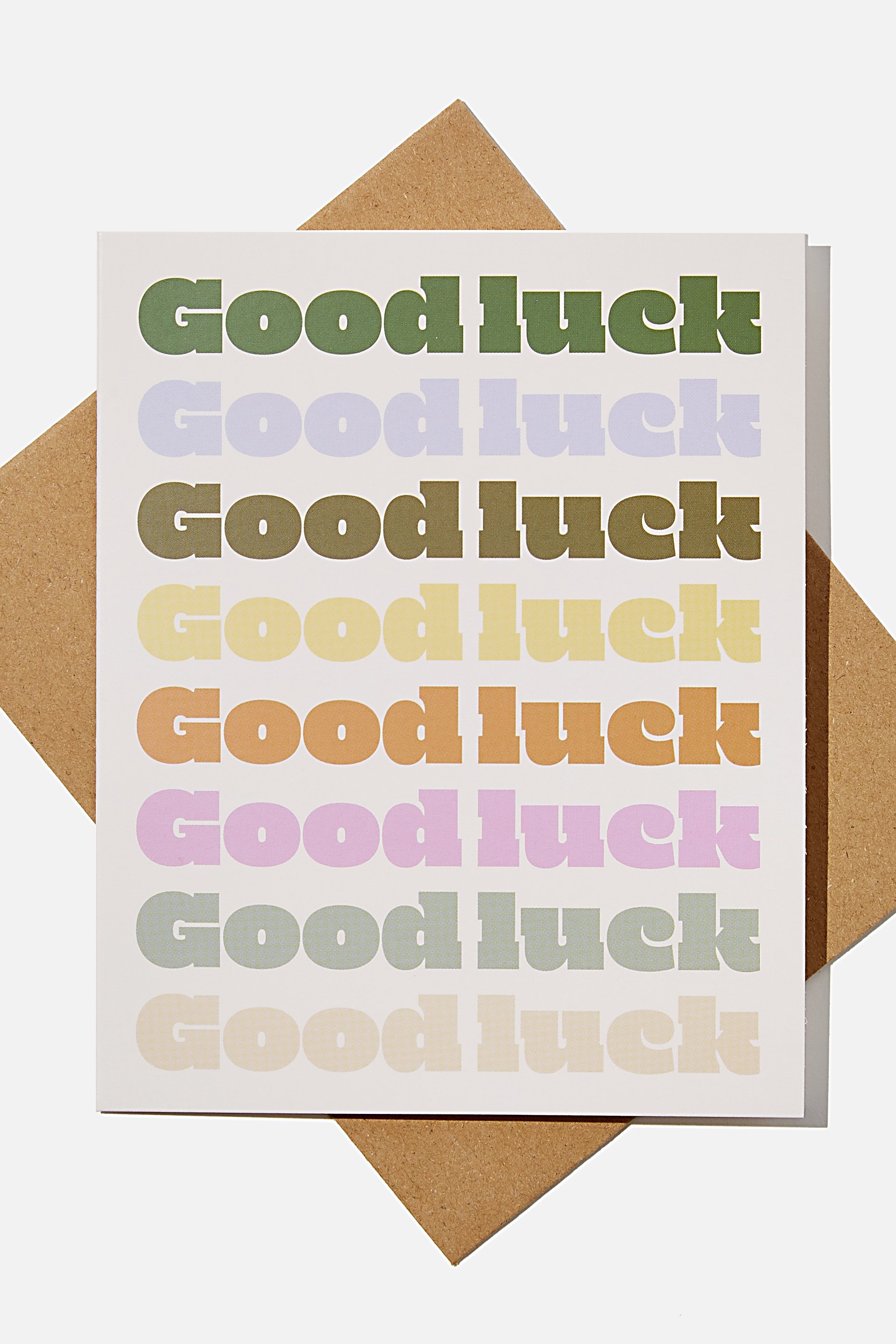 Typo - Good Luck Card - Good luck rainbow repeat