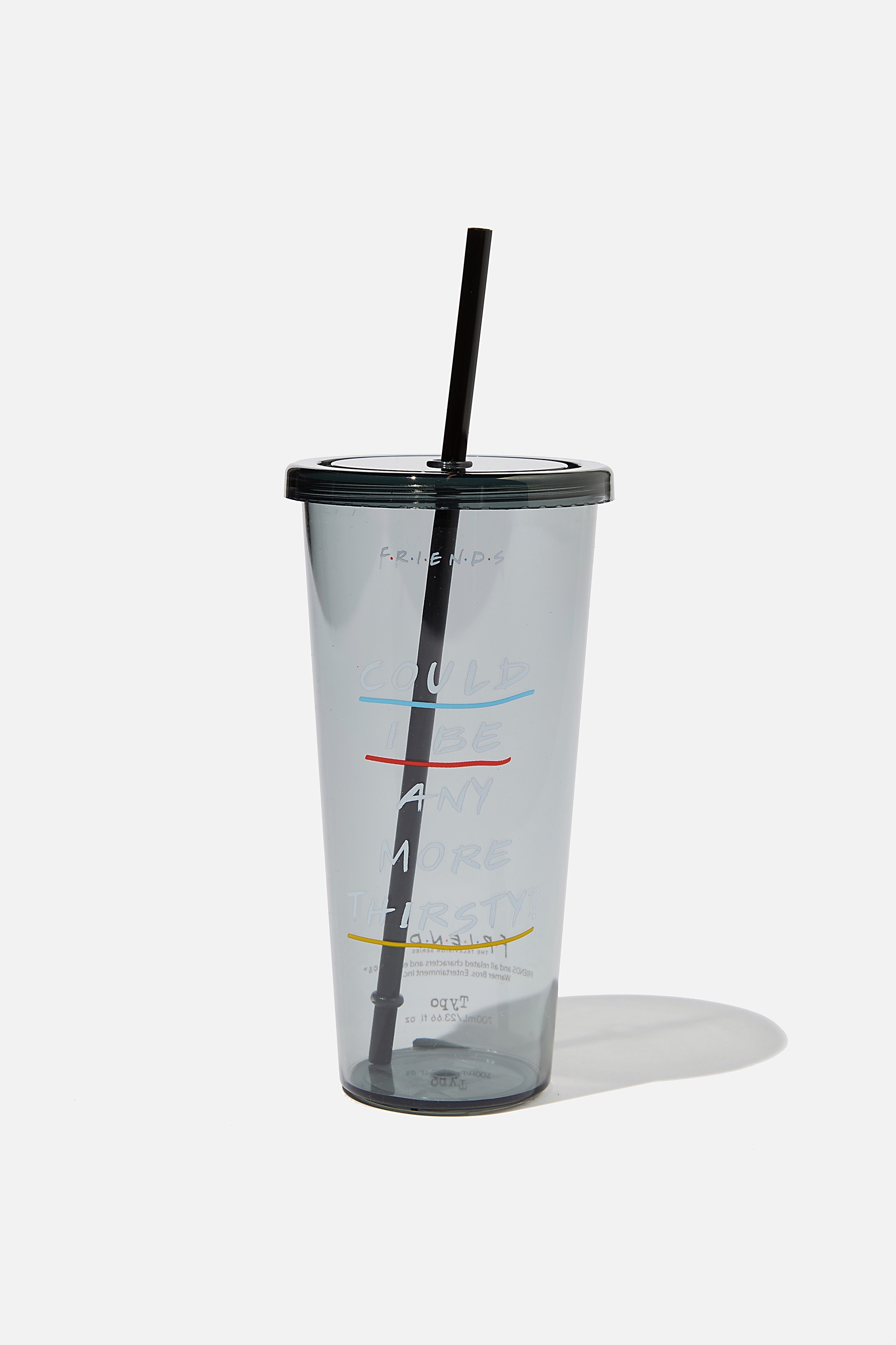 Typo - Friends Sipper Smoothie Cup - Lcn wb friends black