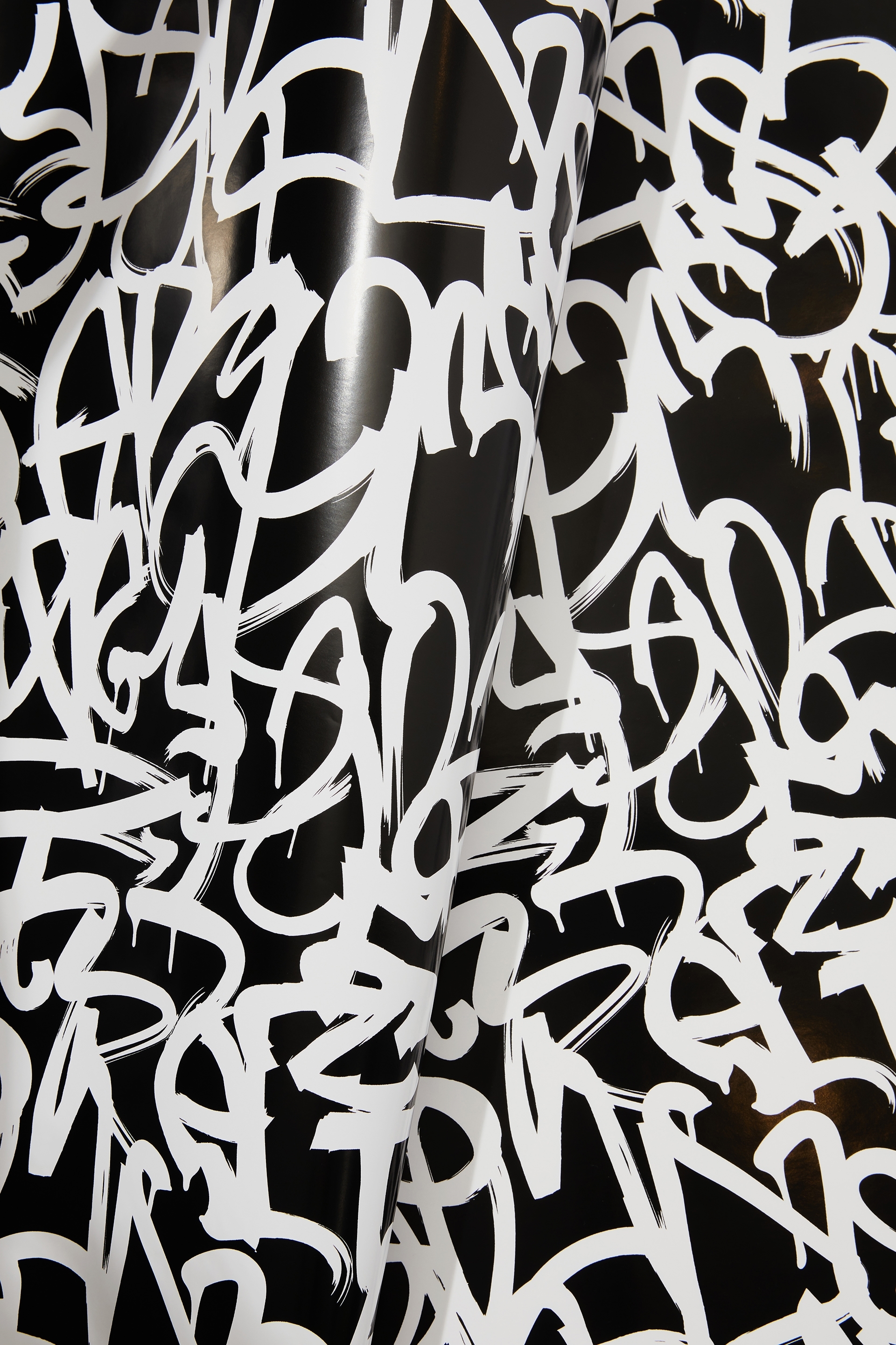 Typo - Roll Wrapping Paper - Brush scribble black