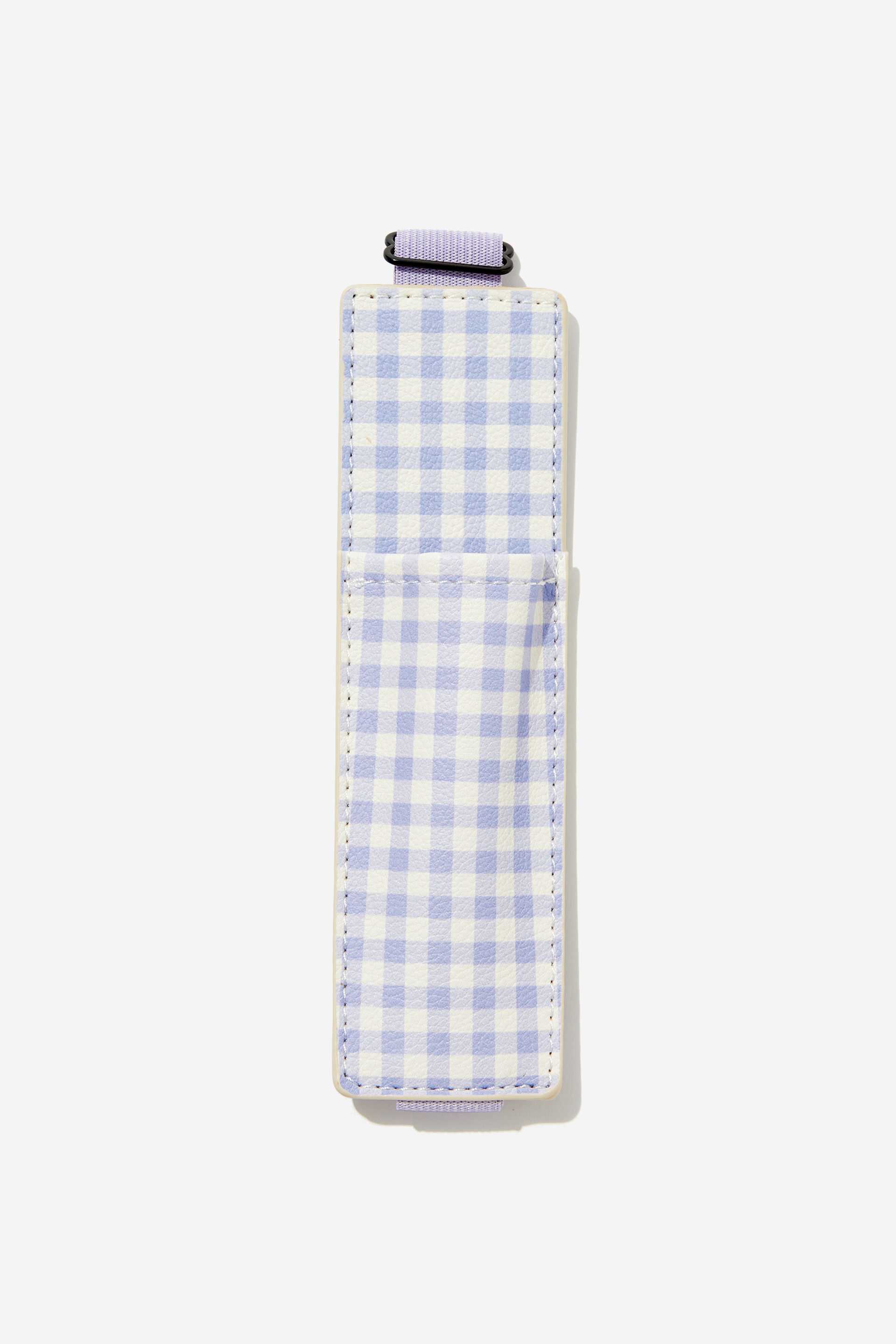 Typo - Notebook Pen Pouch - Soft lilac gingham