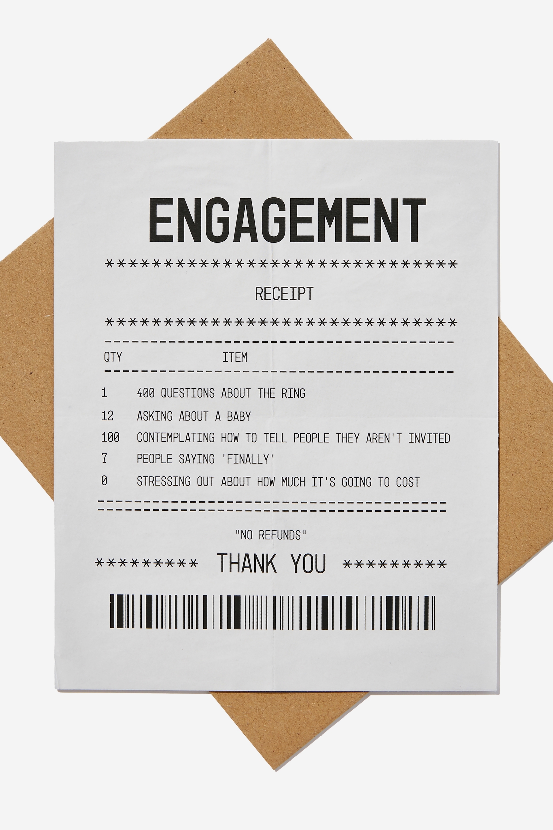 Typo - Engagement Card - Engagement receipt