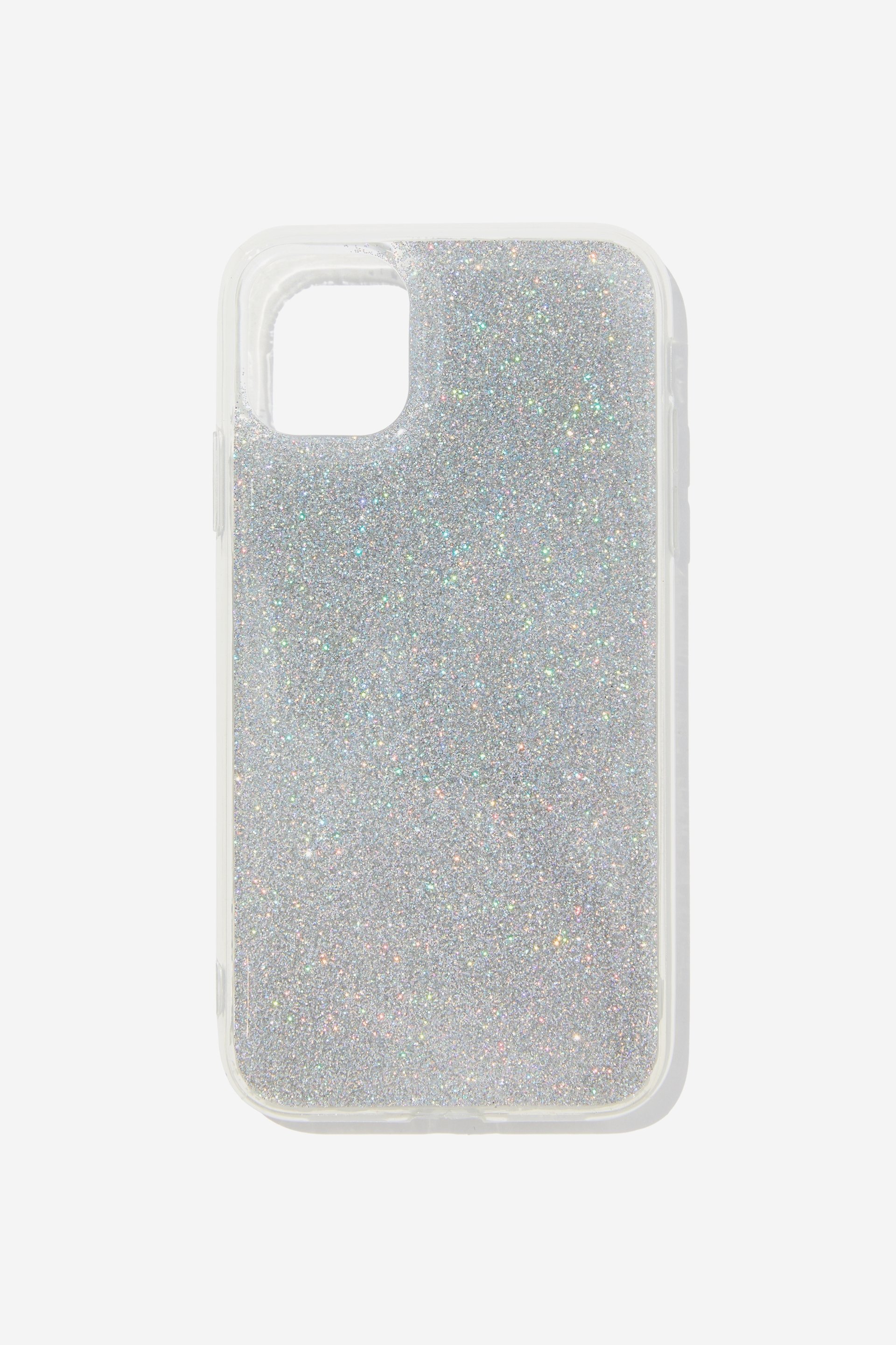 Typo - Protective Phone Case iPhone 11 - Silver glitter