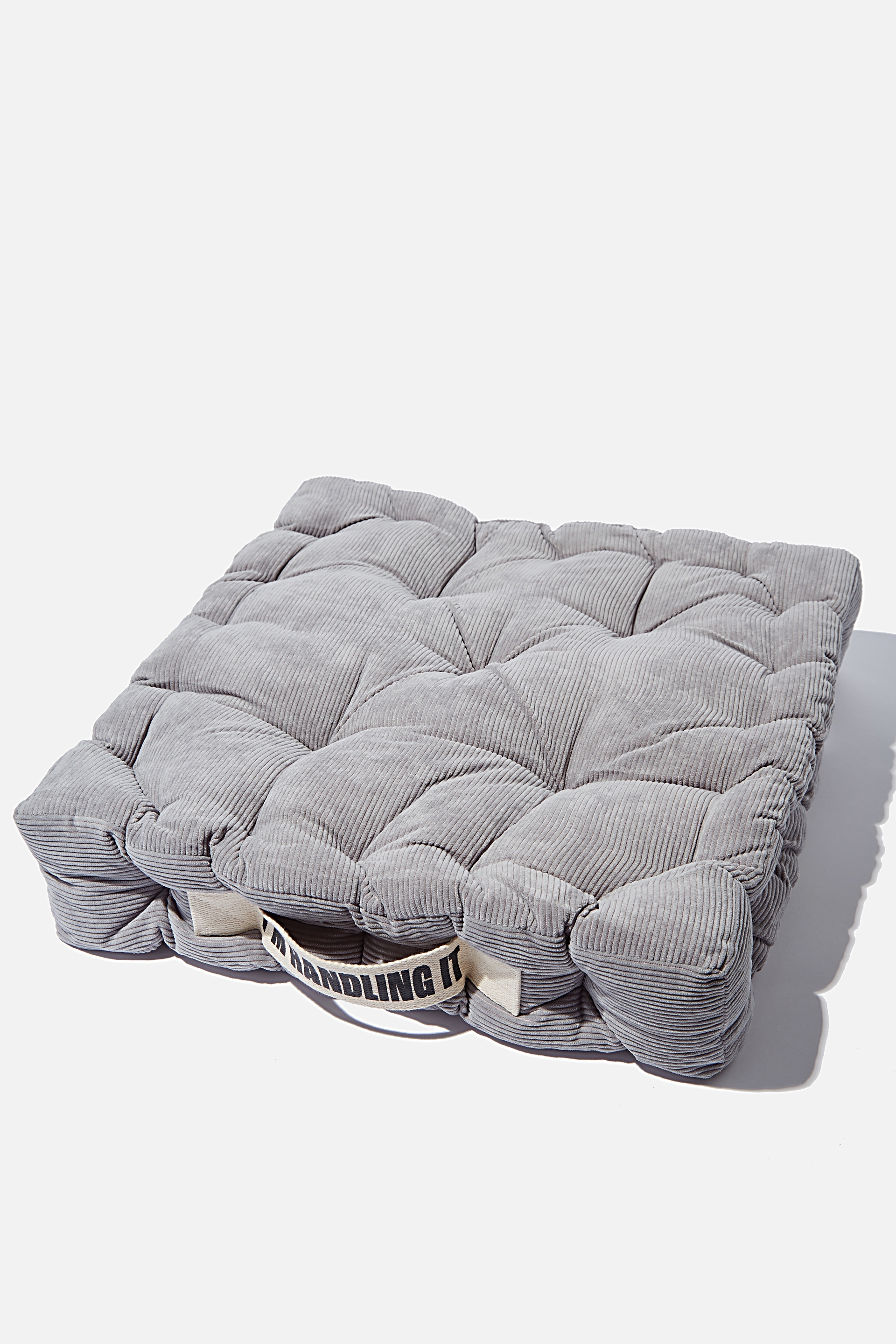 Typo - Floor Cushion - Cool grey corduroy