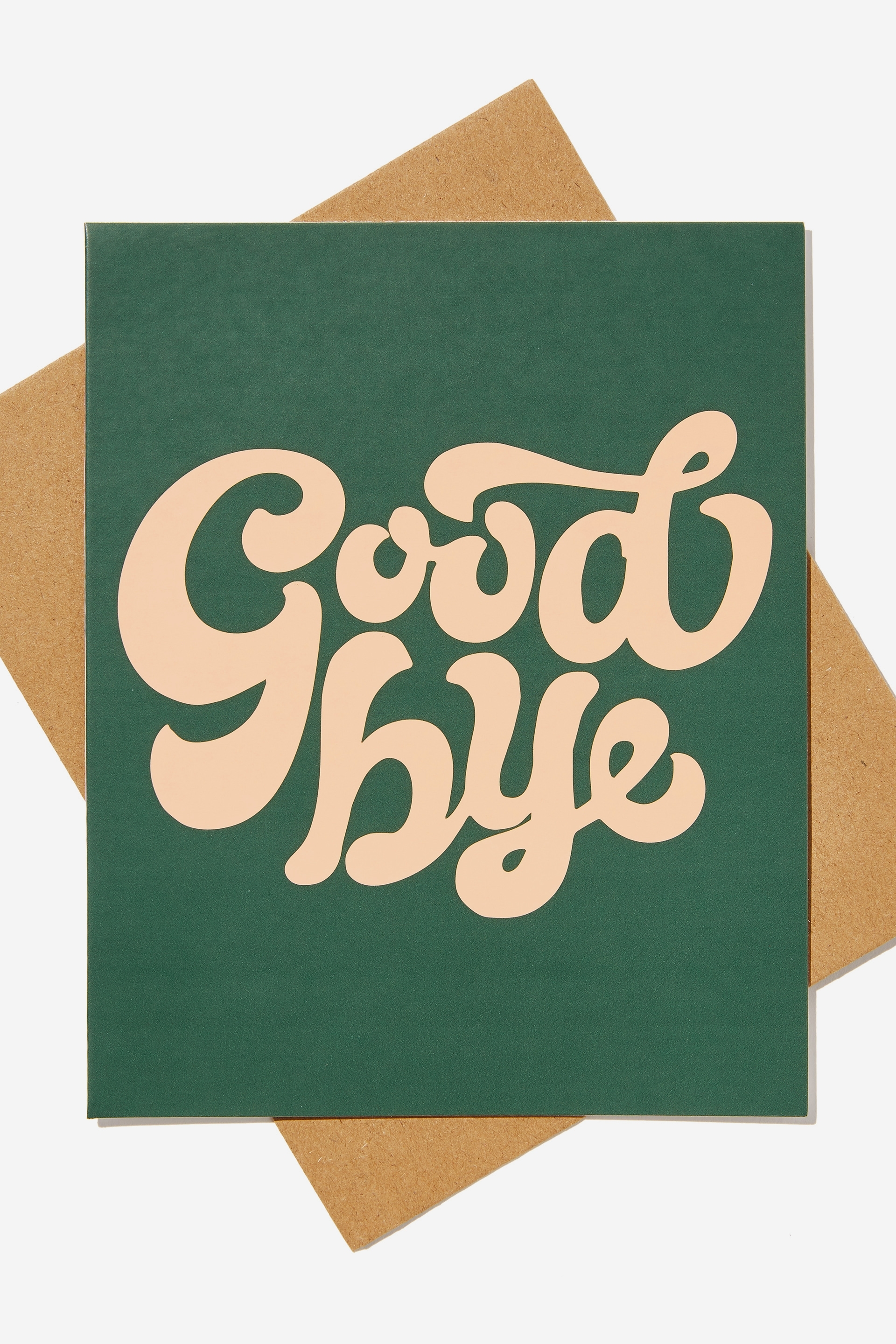 Typo - Goodbye Card - Basil orange goodbye