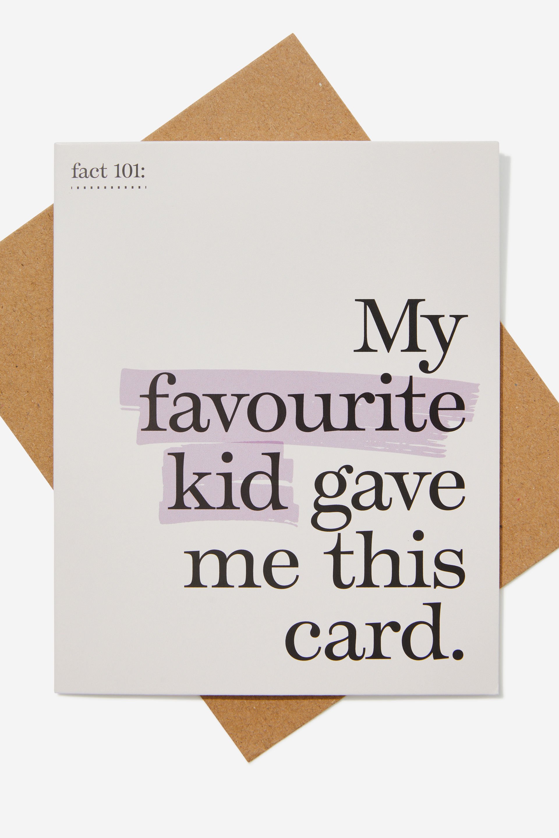 Typo - Love Card - My favourite kid purple