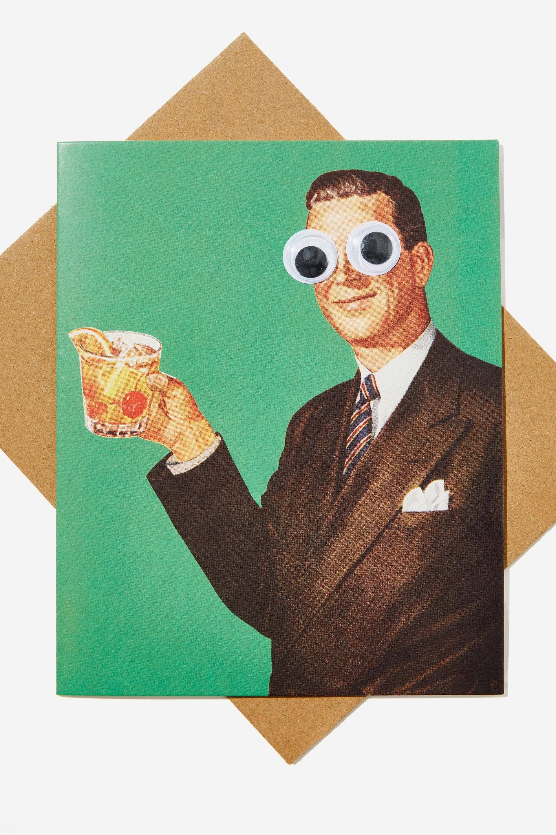 Typo - Premium Nice Birthday Card - Business man goggle eyes