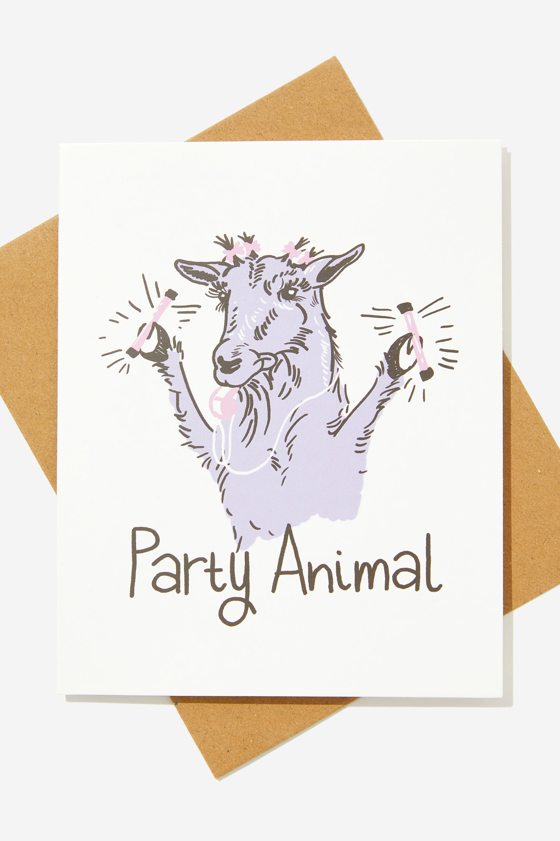 Typo - Funny Birthday Card - Goat party animal