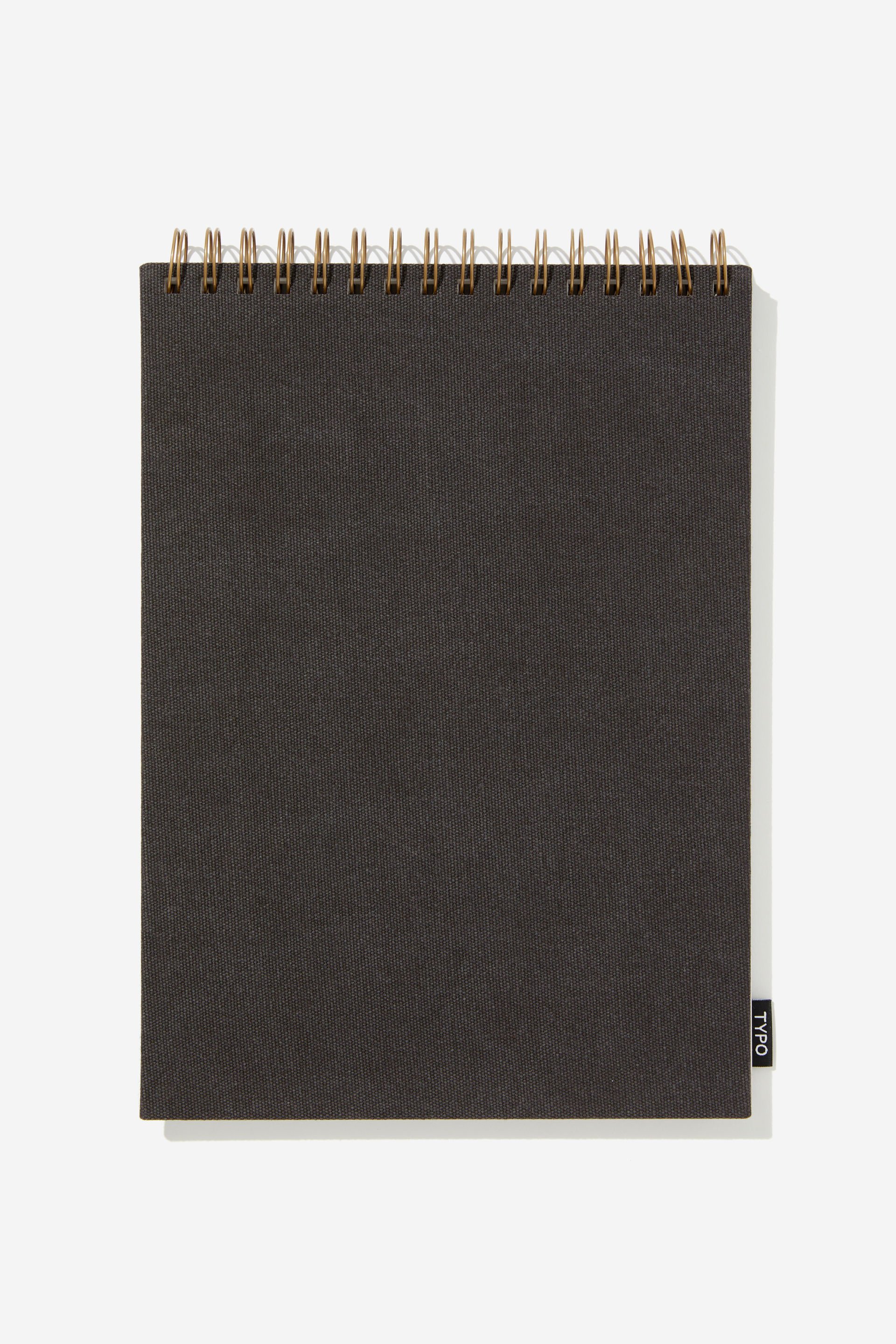 Typo - A4 Spiral Sketch Book - Black