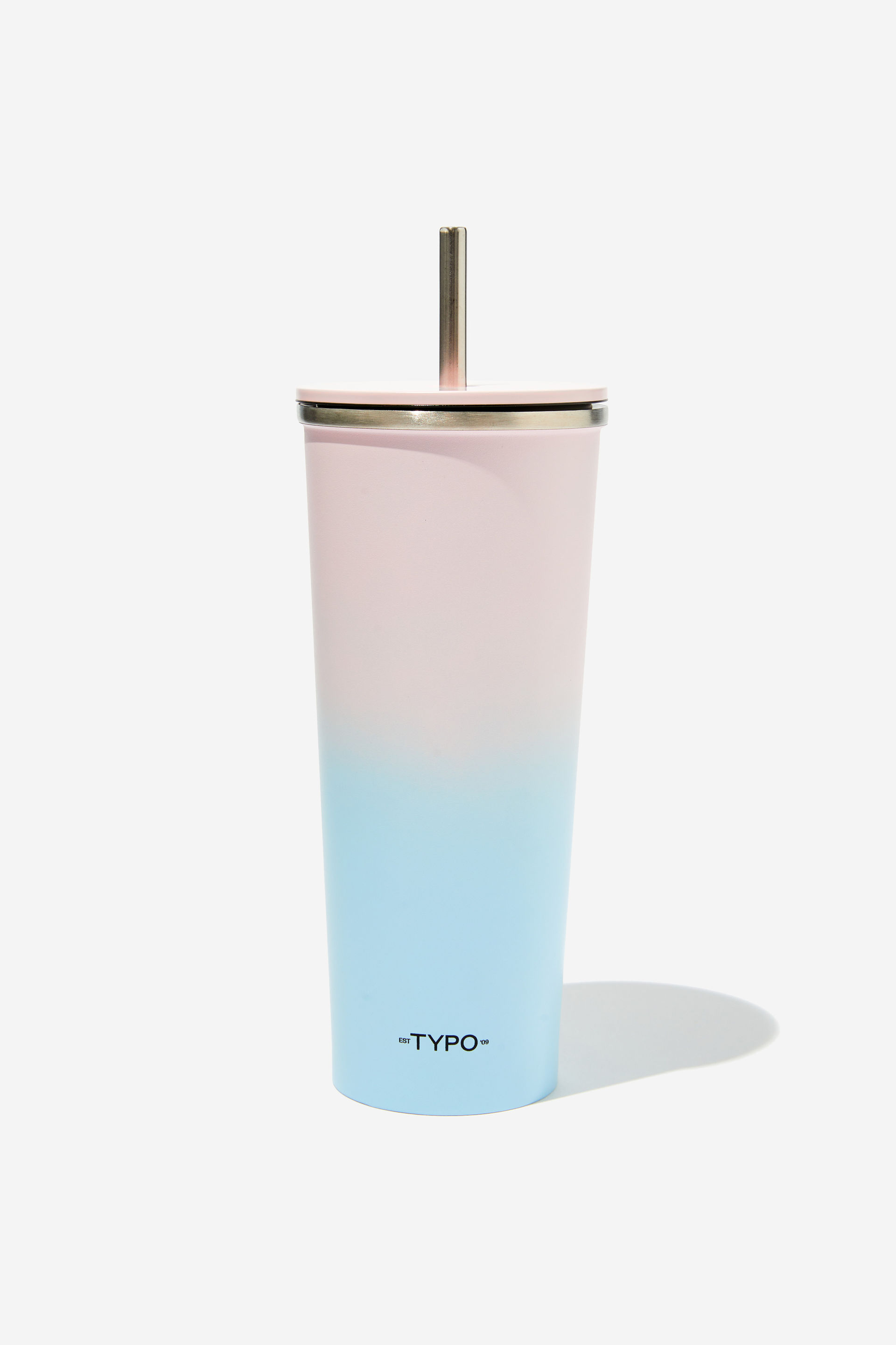 Typo - Metal Smoothie Cup - Ballet blush arctic blue ombre