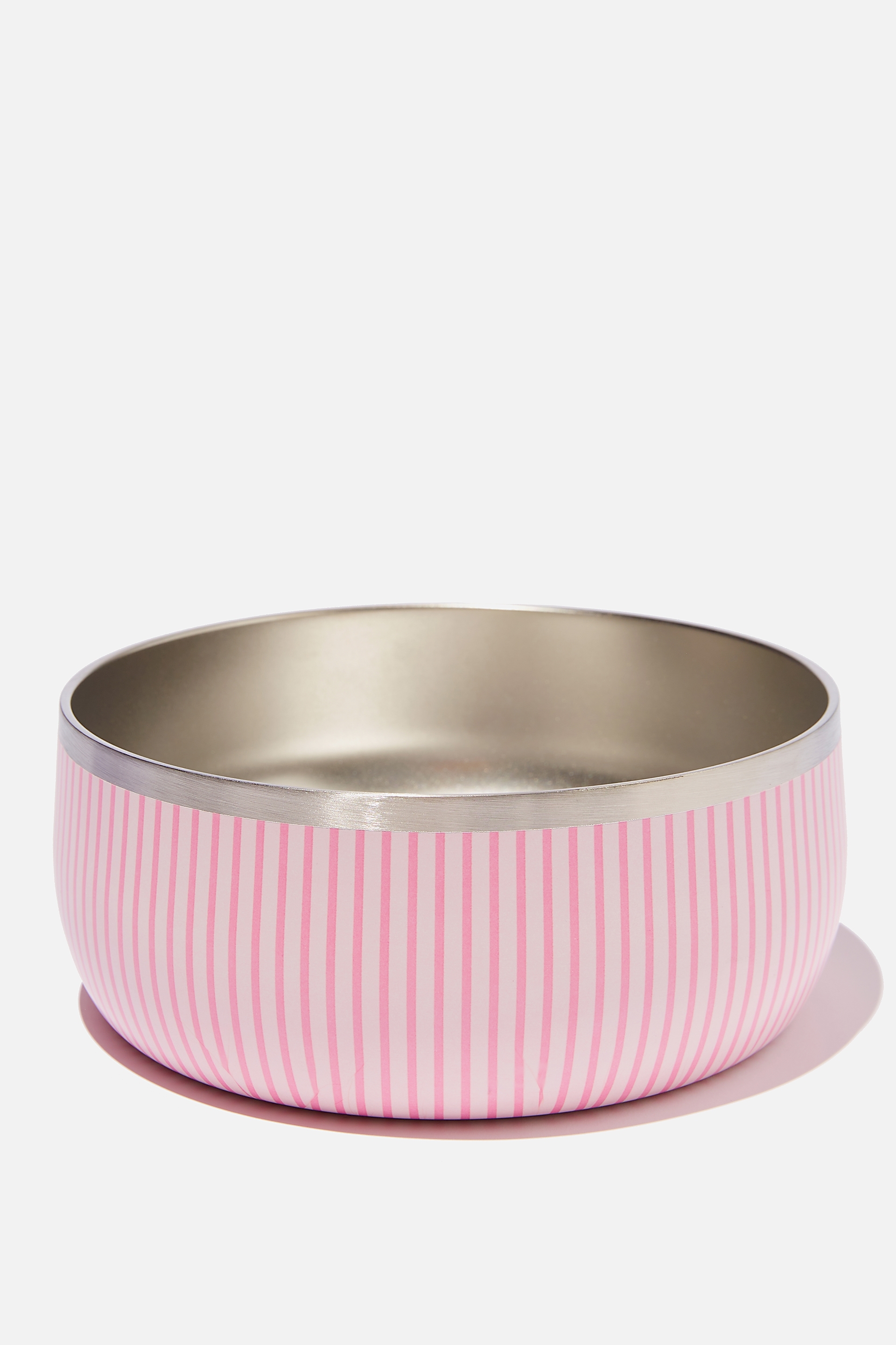 Typo - Pet Club Premium Dog Bowl - Large - Parker stripe pink