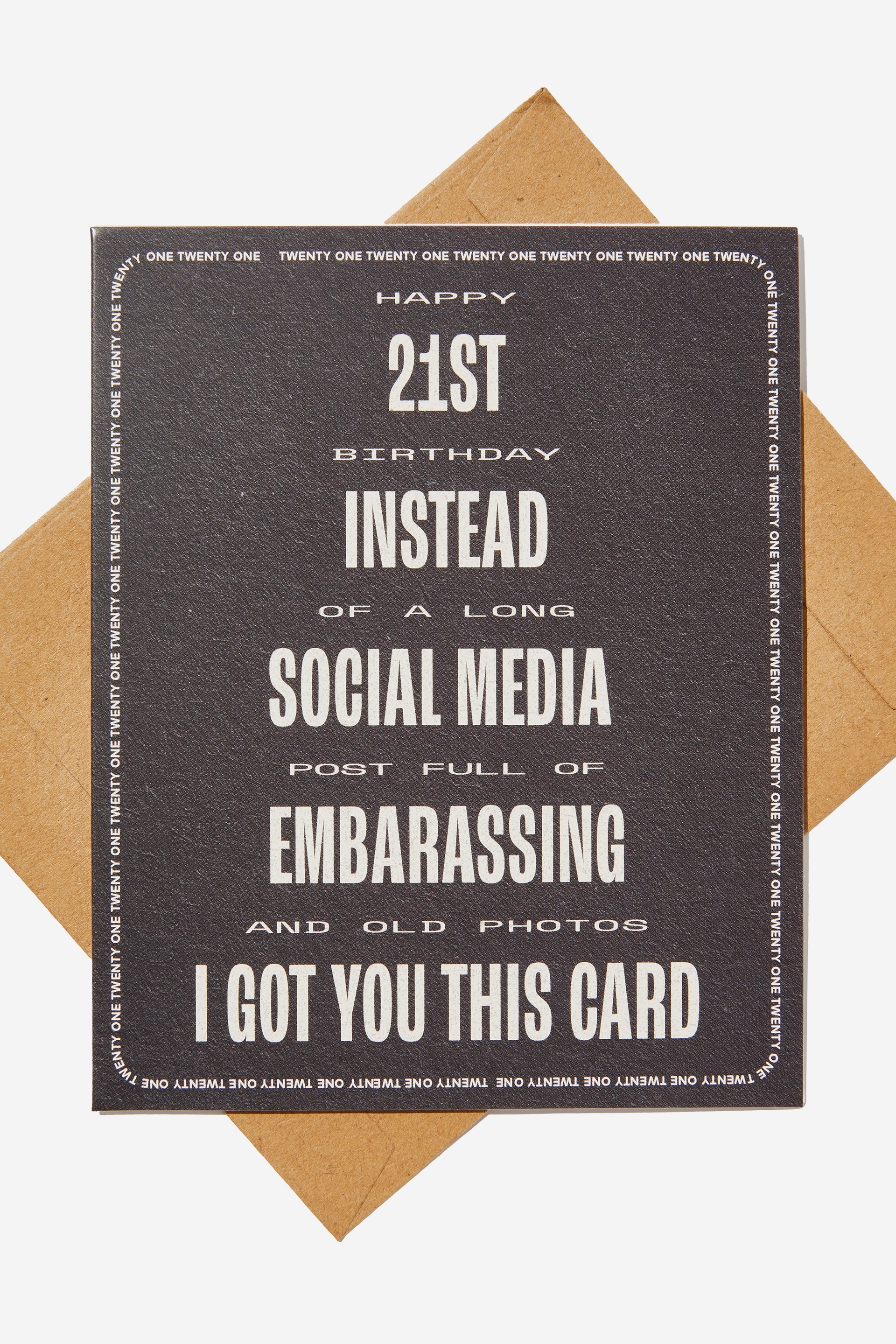 Typo - Age Card - 21st i got you this card