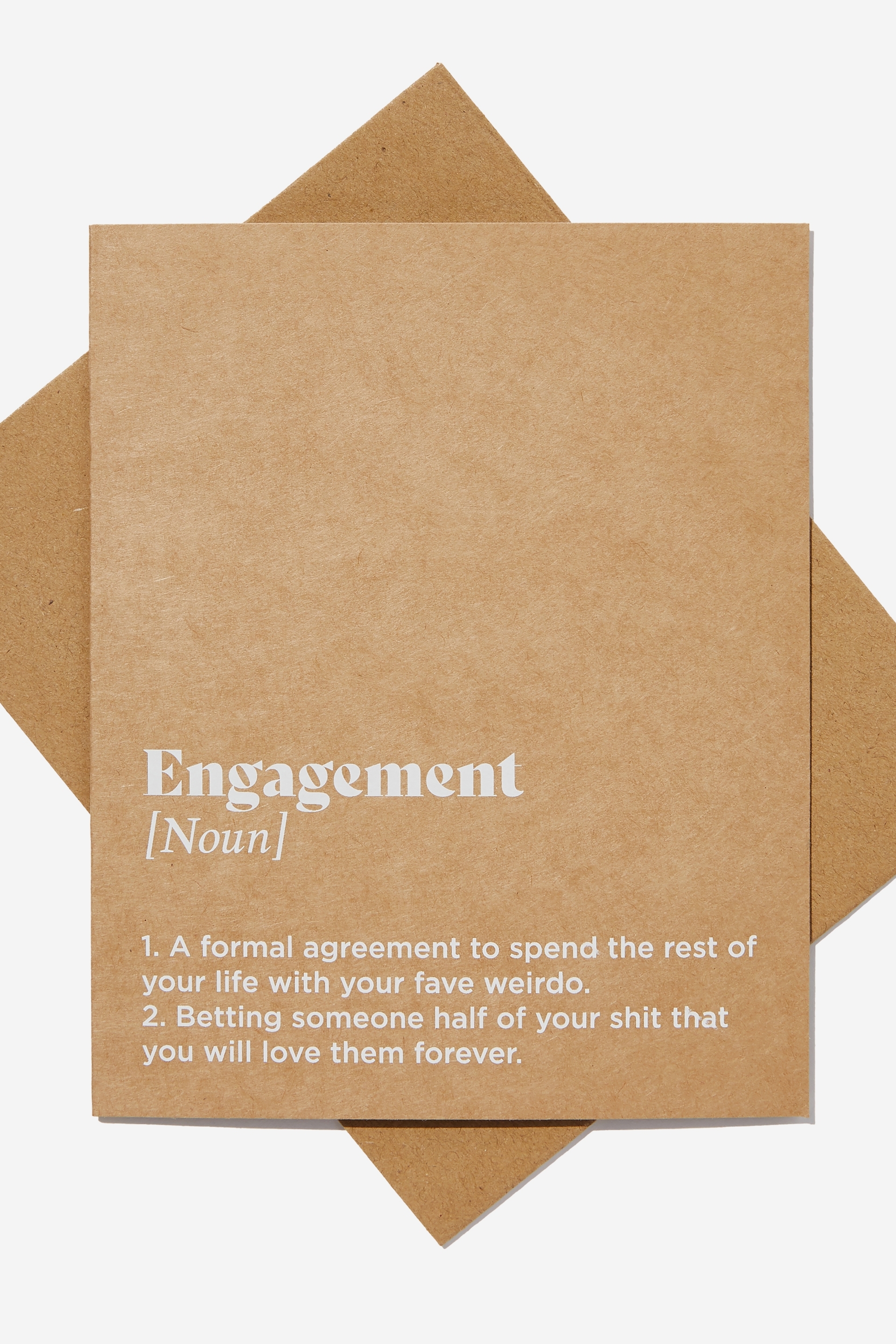 Typo - Engagement Card - Engagement noun craft