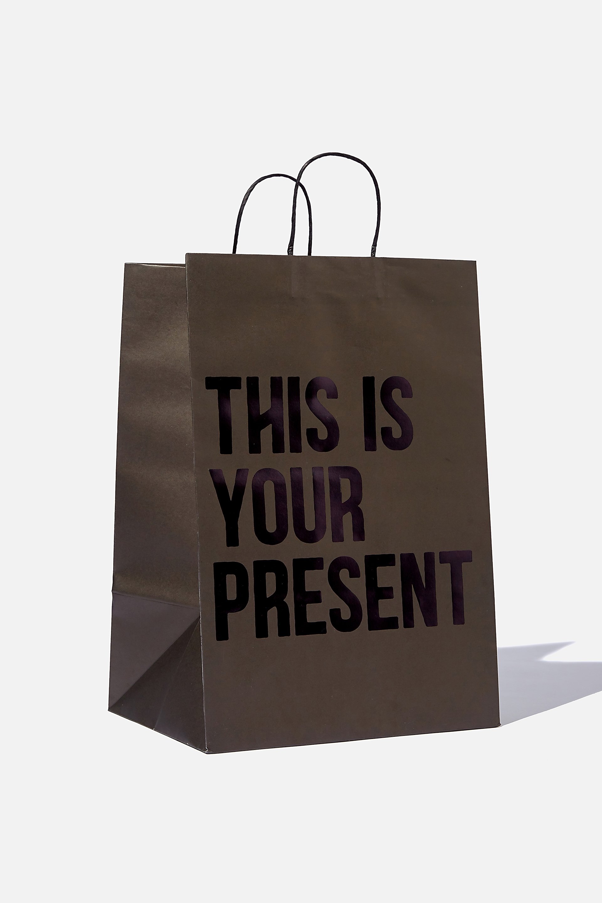 Typo - Get Stuffed Gift Bag - Large - This is your present black