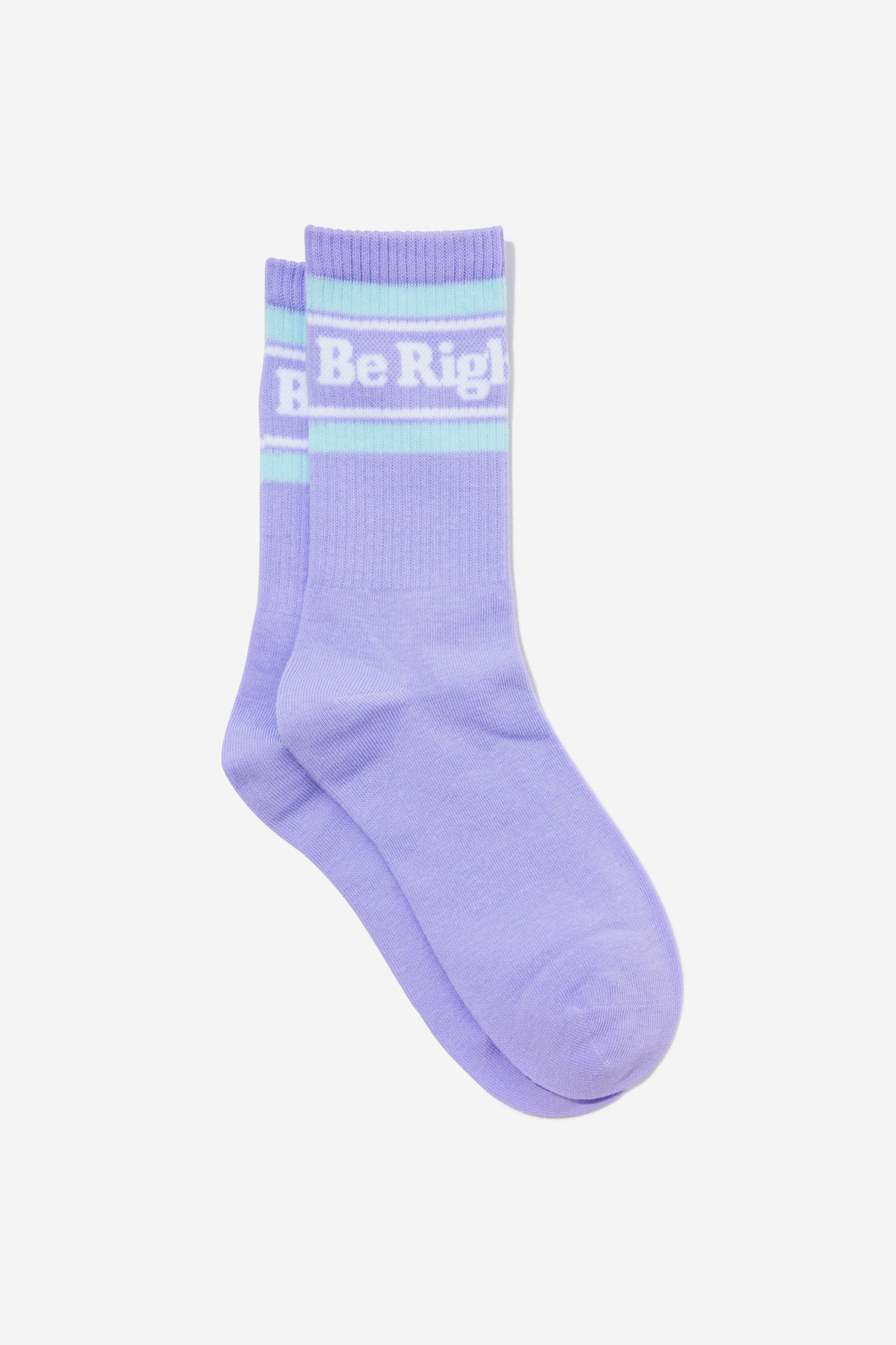 Typo - Socks - Be right back lilac blue stripe tube