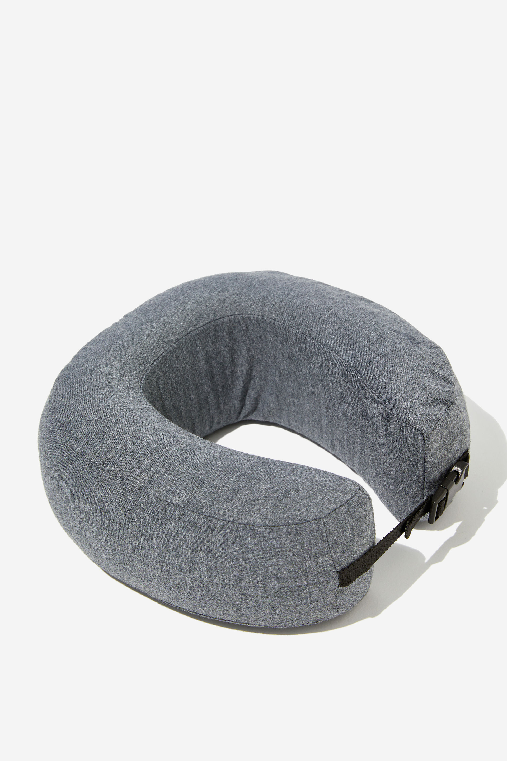 Typo - Foldable Travel Neck Pillow - Charcoal marle