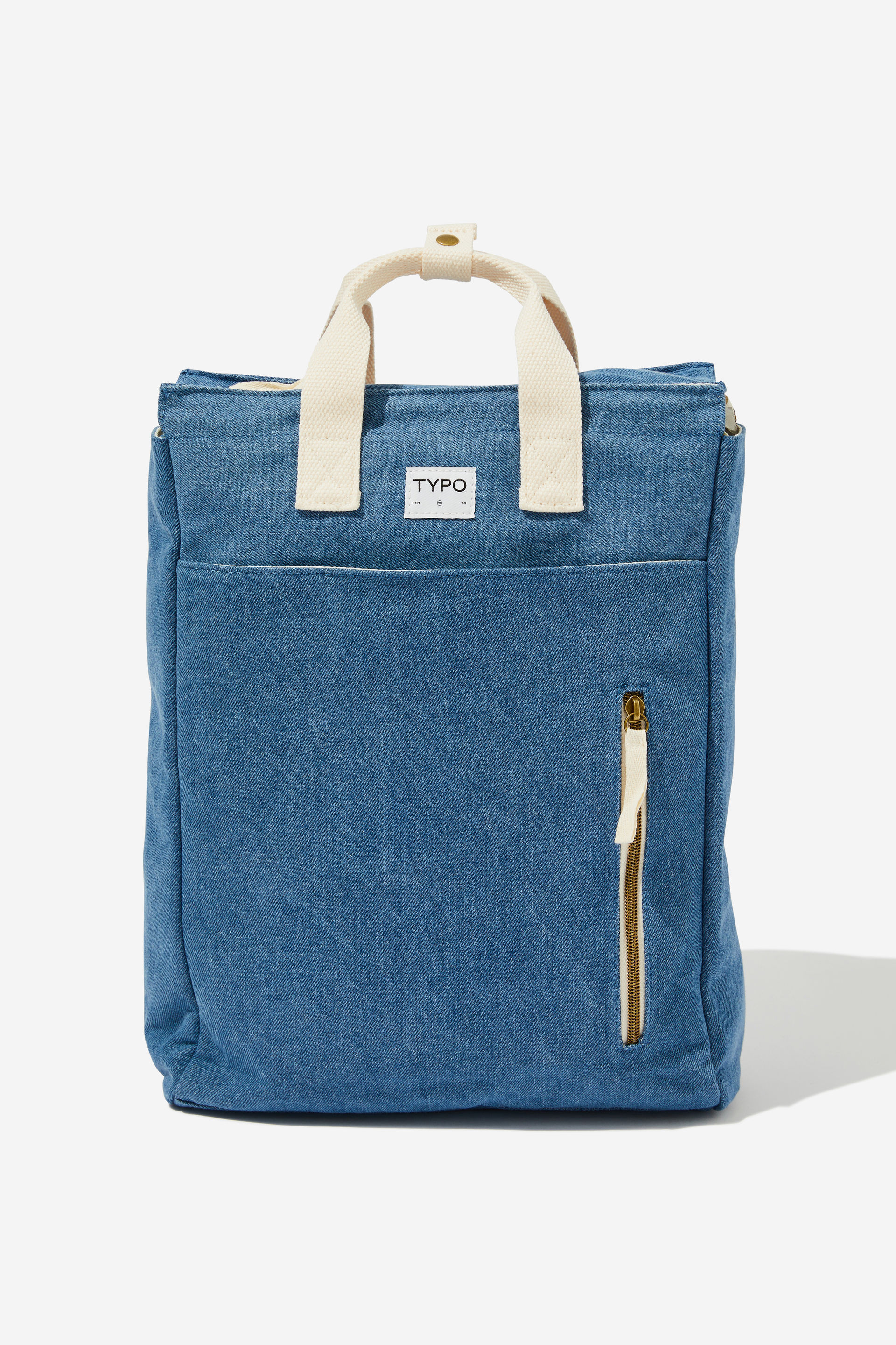 Typo - Got Your Back Tote Backpack - Blue denim