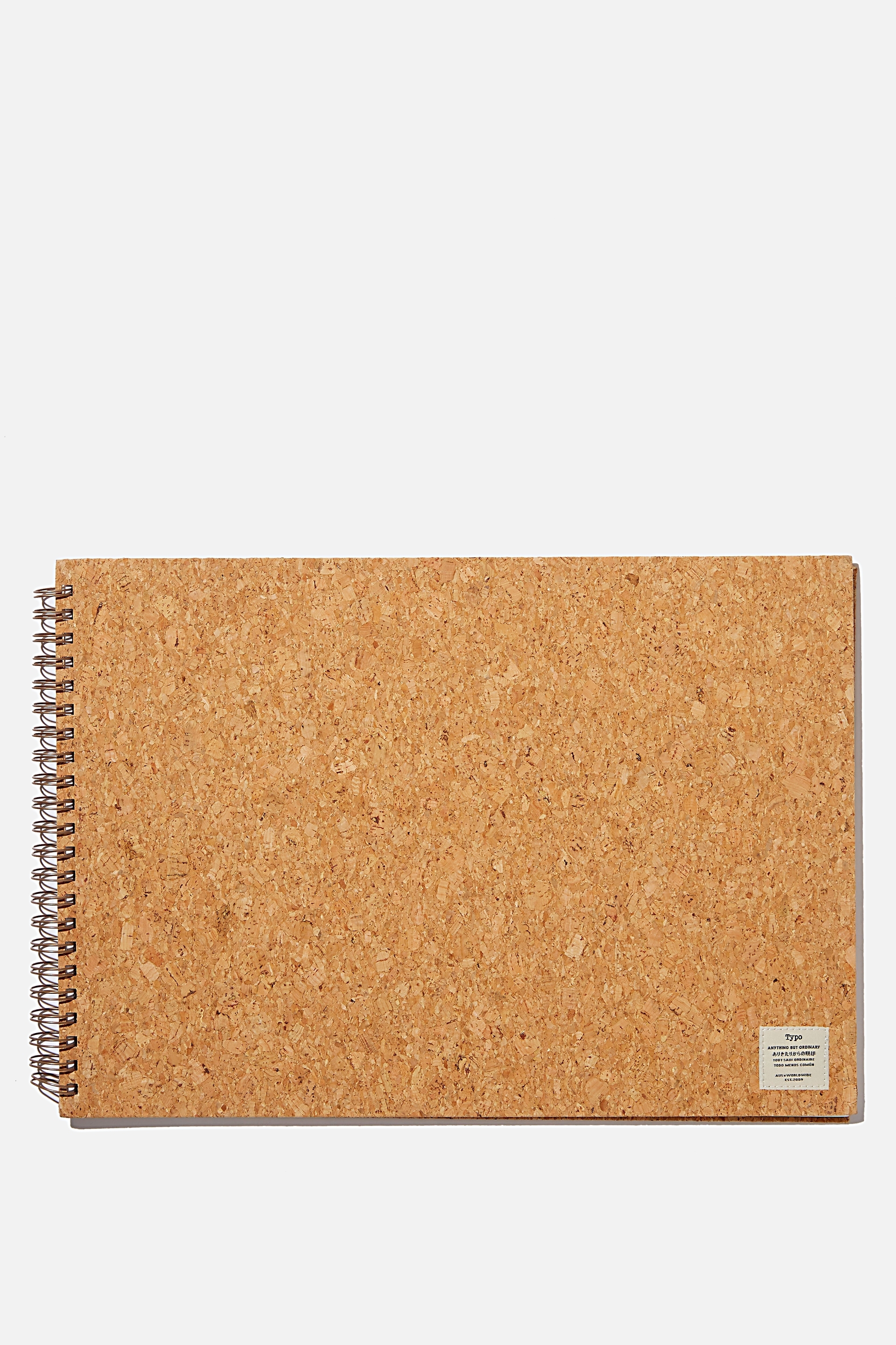 Typo - A3 Spiral Sketch Book - Natural cork