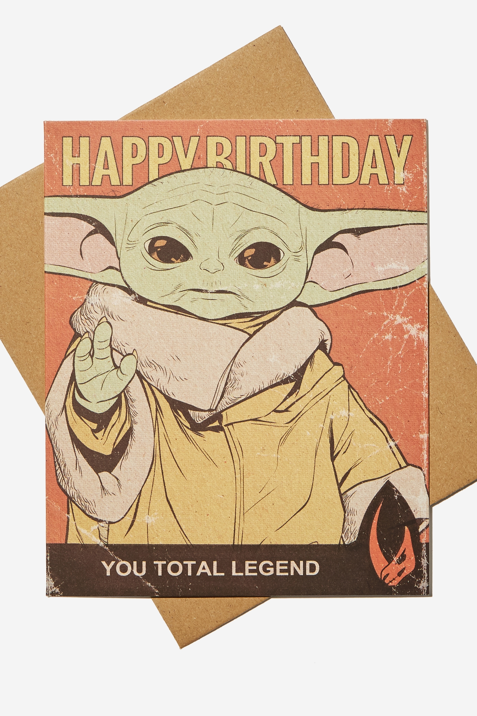 Typo - Star Wars Funny Birthday Card - Lcn luc the mandalorian the child