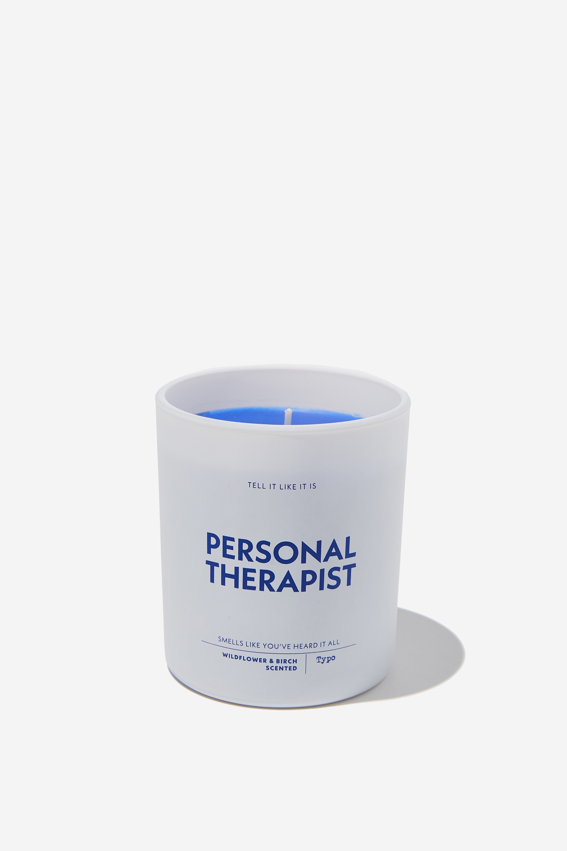 Typo - Tell It Like It Is Candle - Ultra blue personal therapist