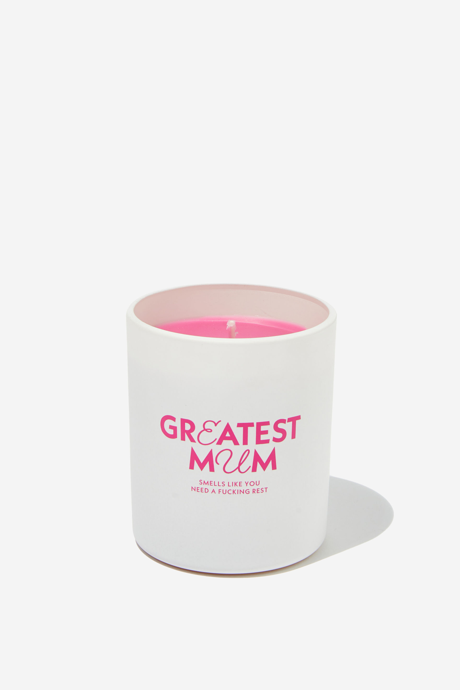 Typo - Tell It Like It Is Candle - Pink greatest mum!!