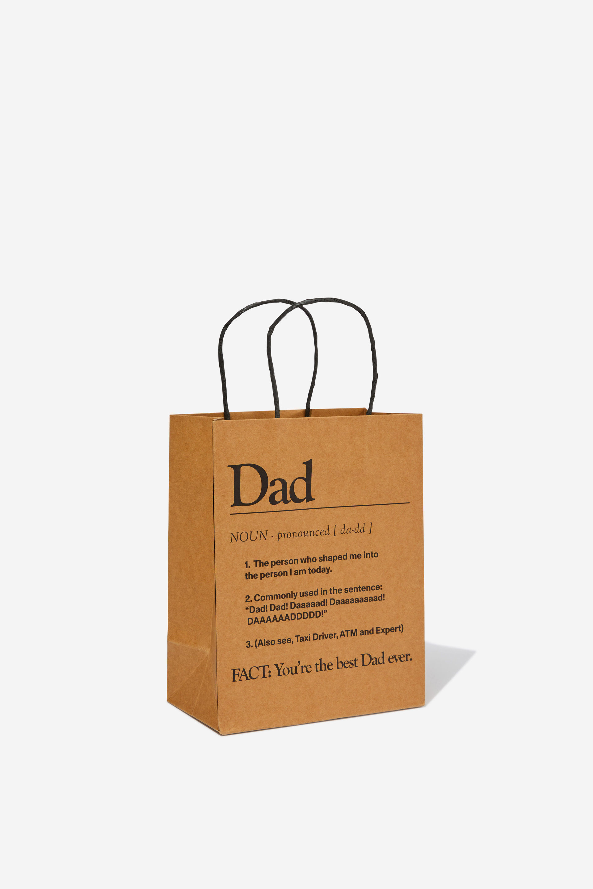 Typo - Get Stuffed Gift Bag - Small - Dad noun craft