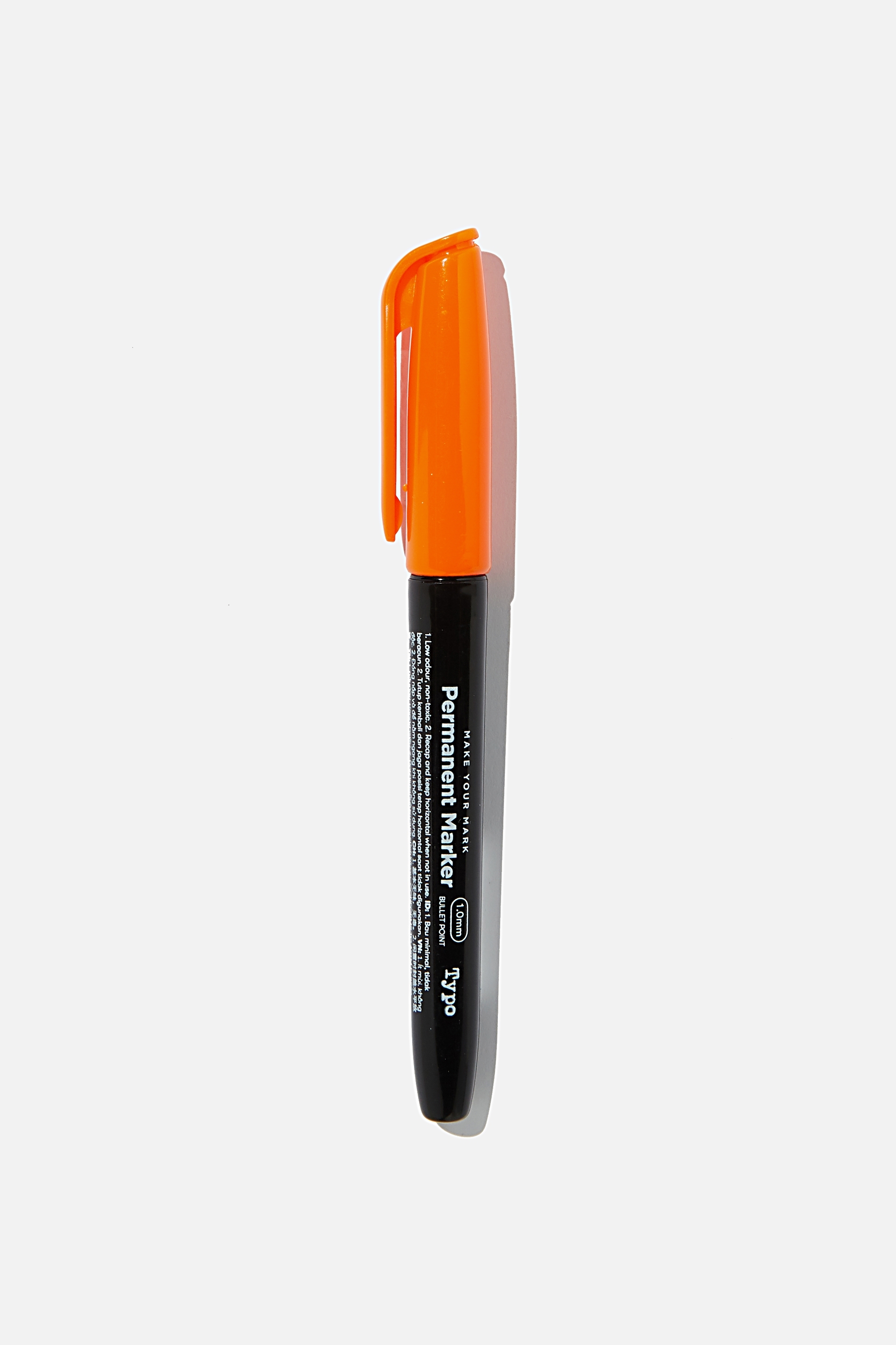 orange permanent marker pen