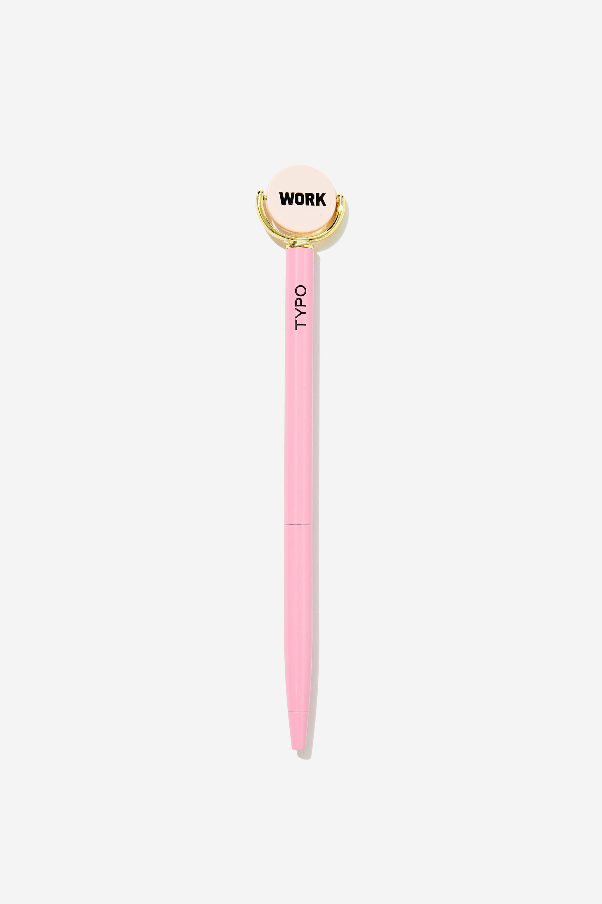 Typo - Spin Top Pen - Pink work rest