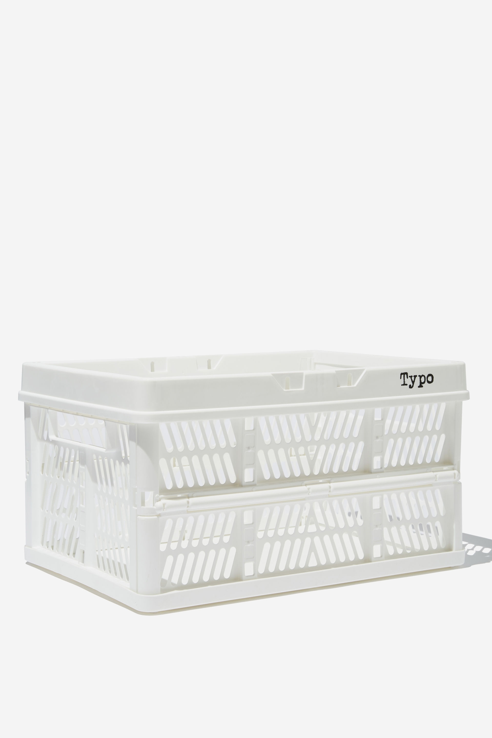 Typo - Large Foldable Storage Crate - White