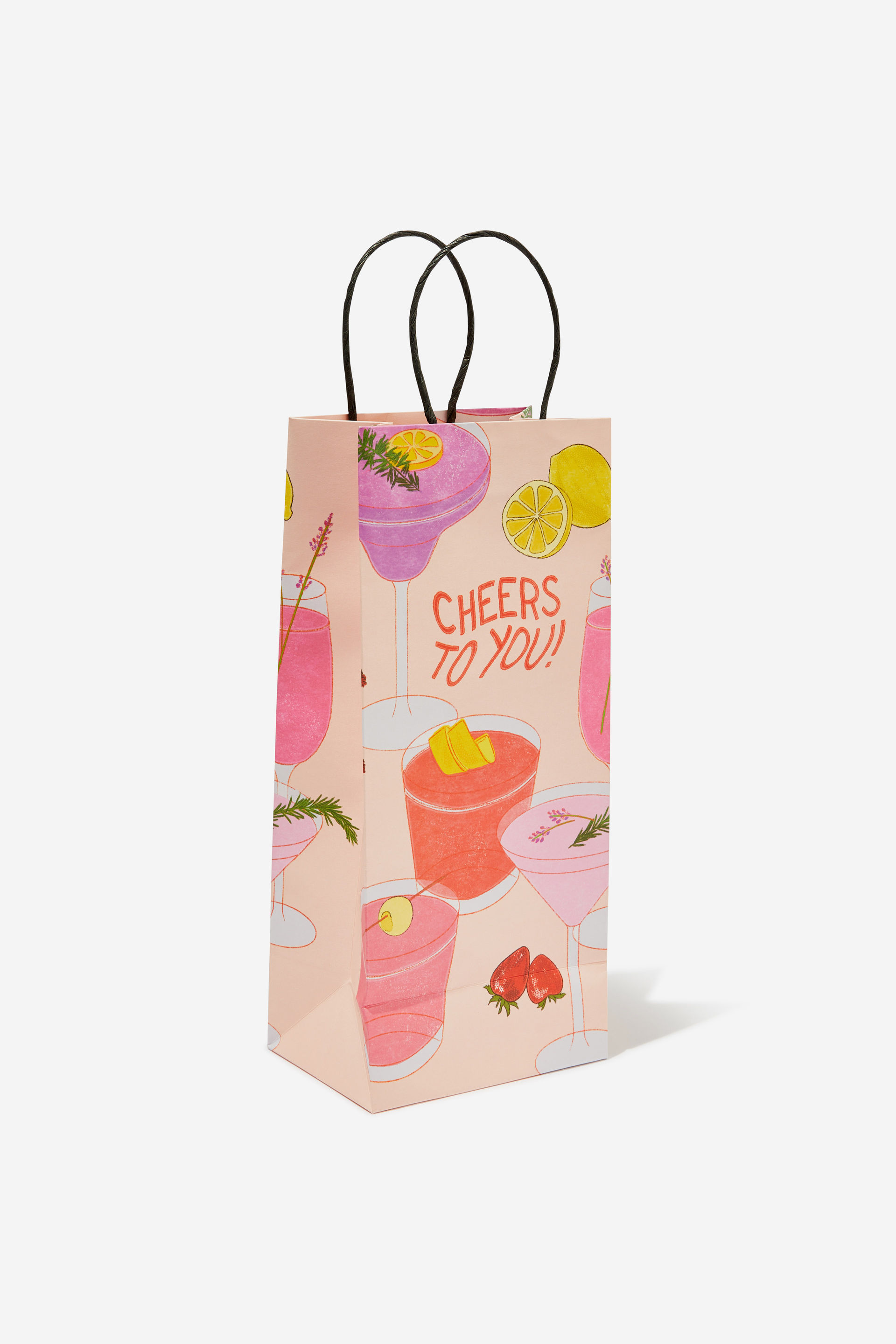 Typo - Bottle Gift Bag - Cheers to you drinks!