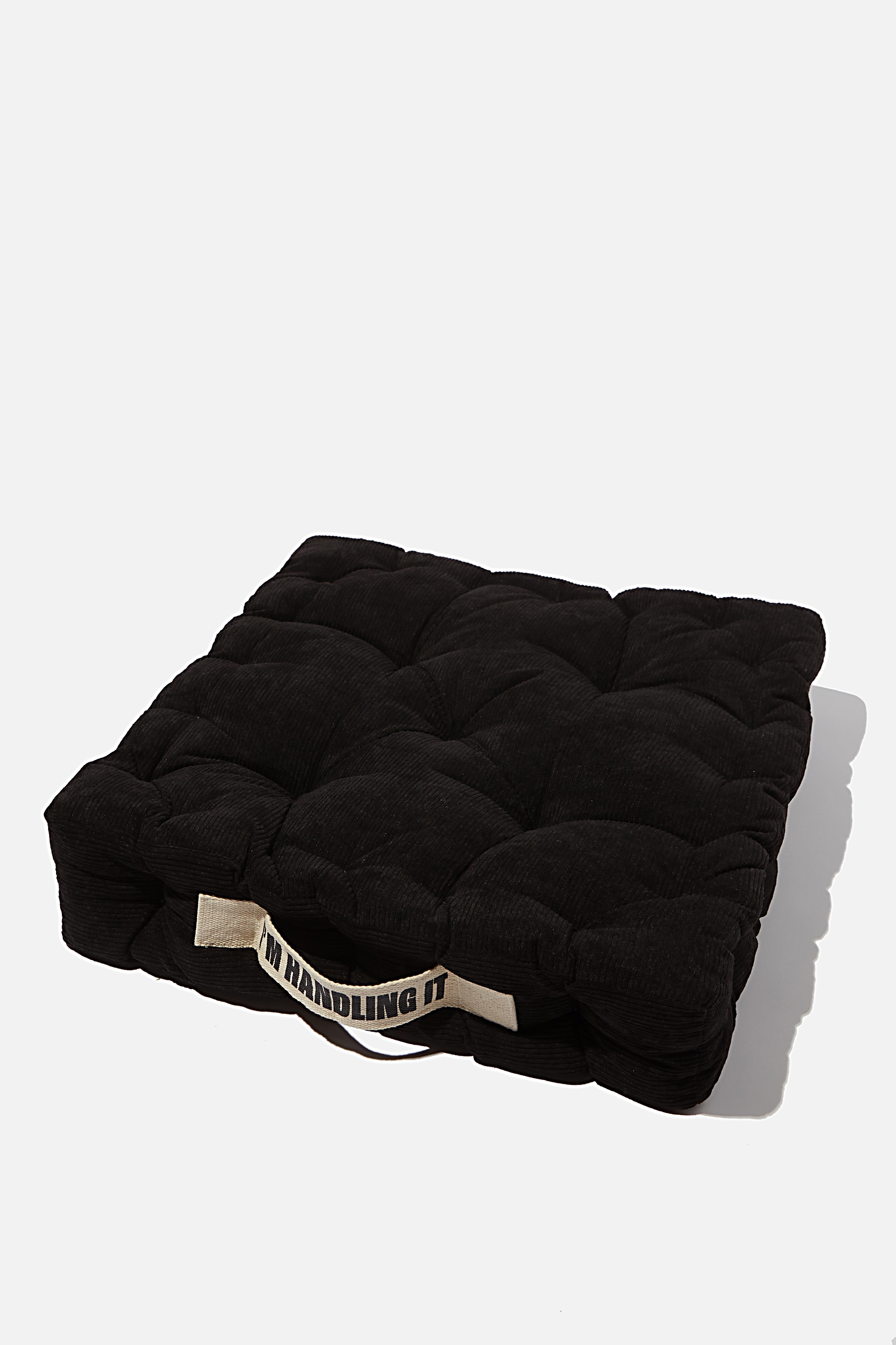 Typo - Floor Cushion - Black corduroy