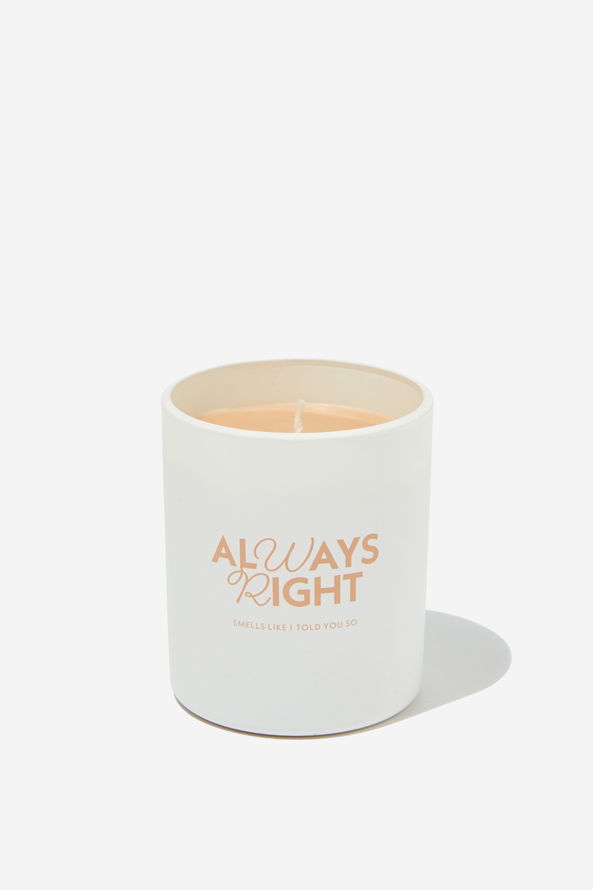 Typo - Tell It Like It Is Candle - Latte always right