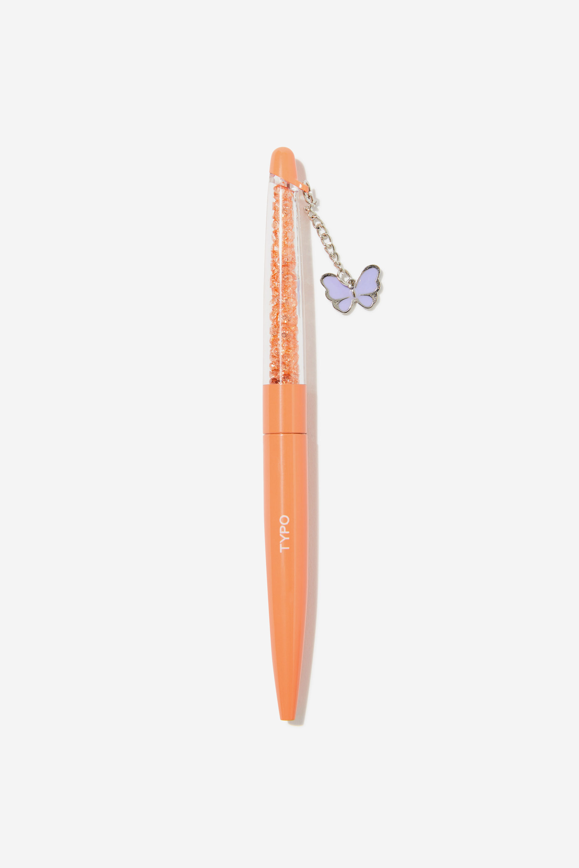 Typo - Charm Pen - Apricot crush purple butterfly