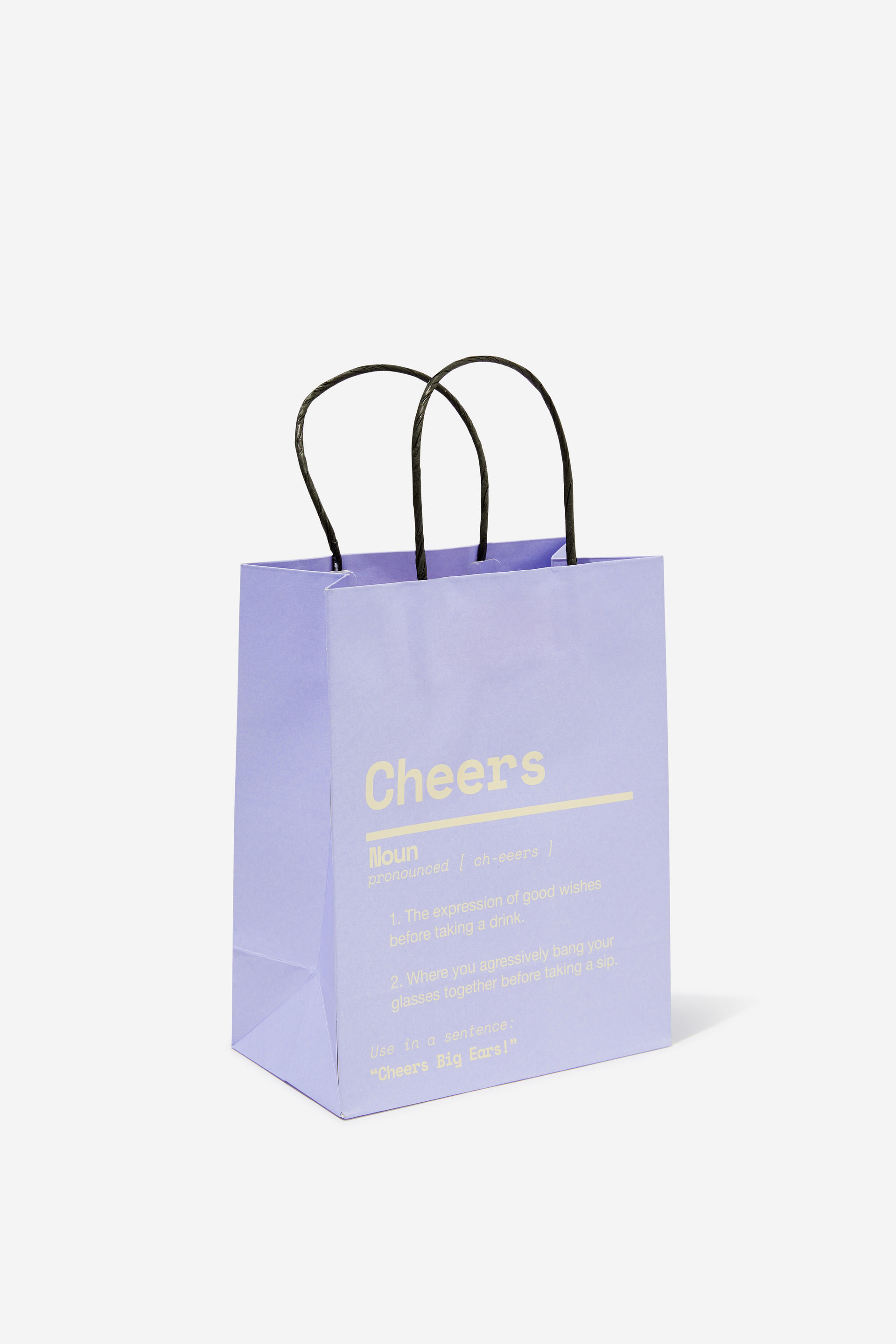 Typo - Get Stuffed Gift Bag - Small - Cheers noun lilac