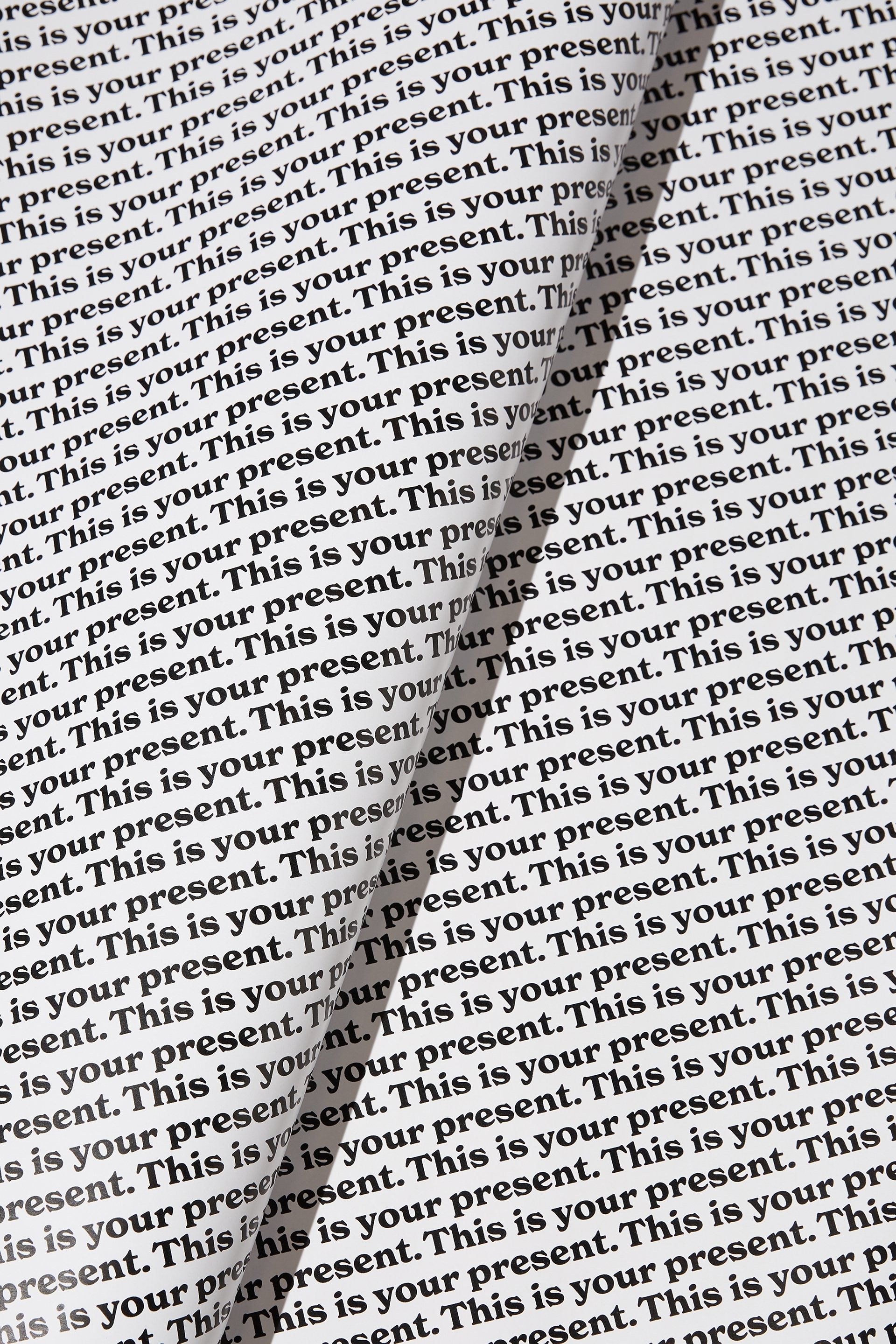 Typo - Roll Wrapping Paper - This is your present white black