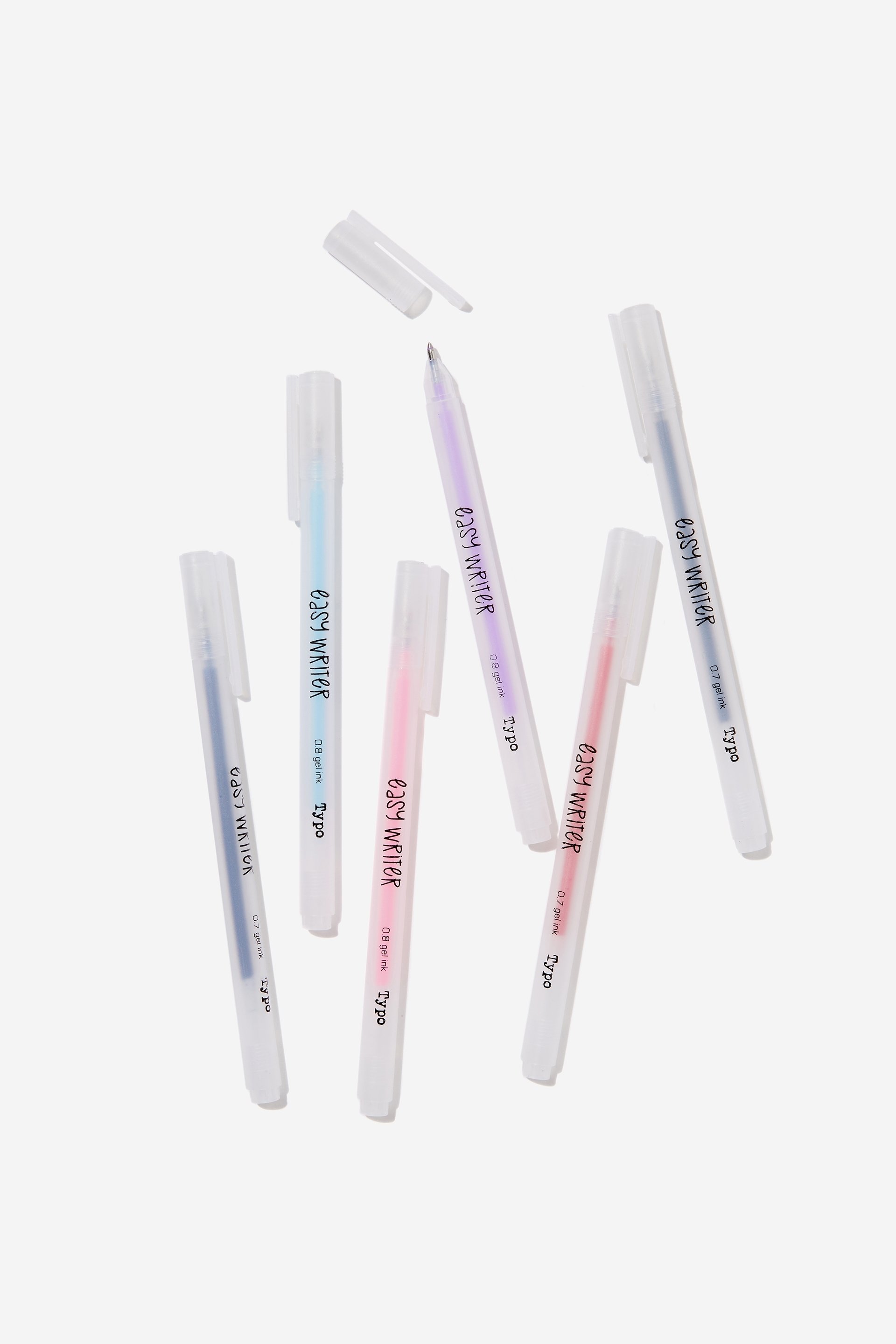 Frosted Gel Pen 6Pk | Stationery 