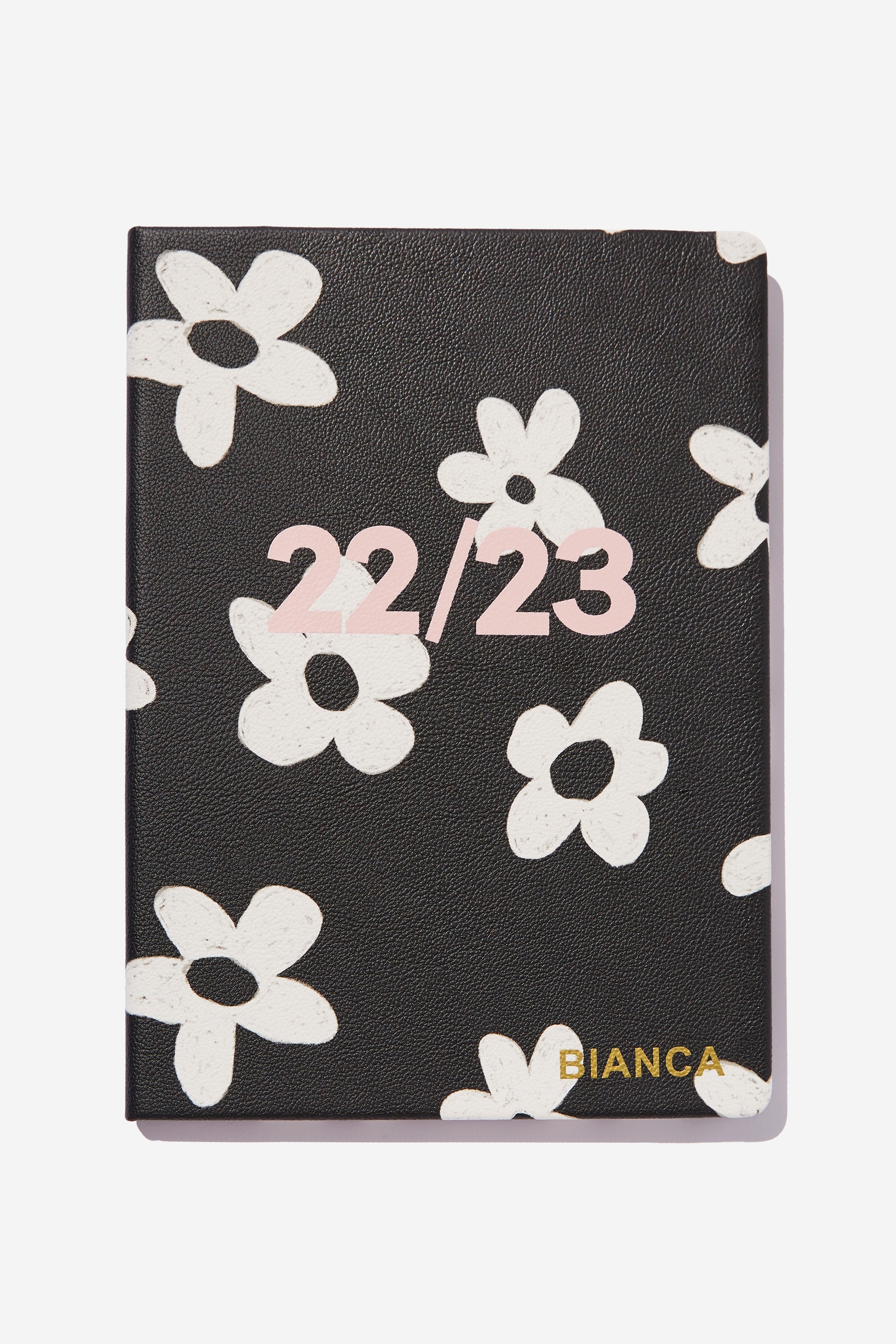 Typo - Personalised 2022 23 A4 Weekly Buffalo Diary - Drawn daisy large black