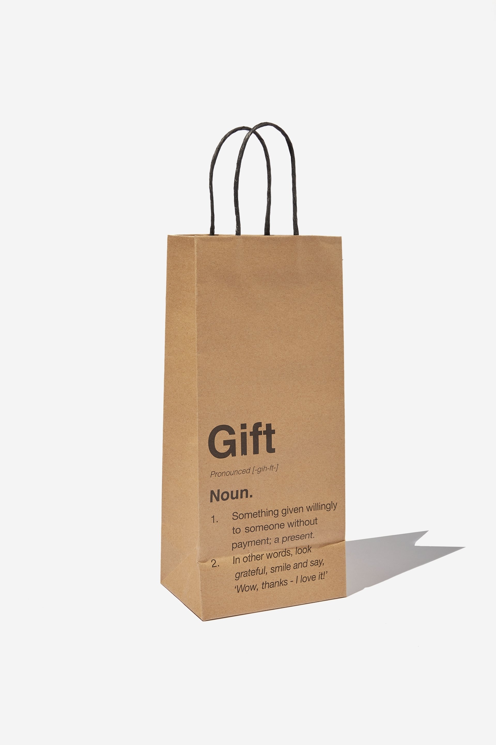 Typo - Bottle Gift Bag - Craft gift noun