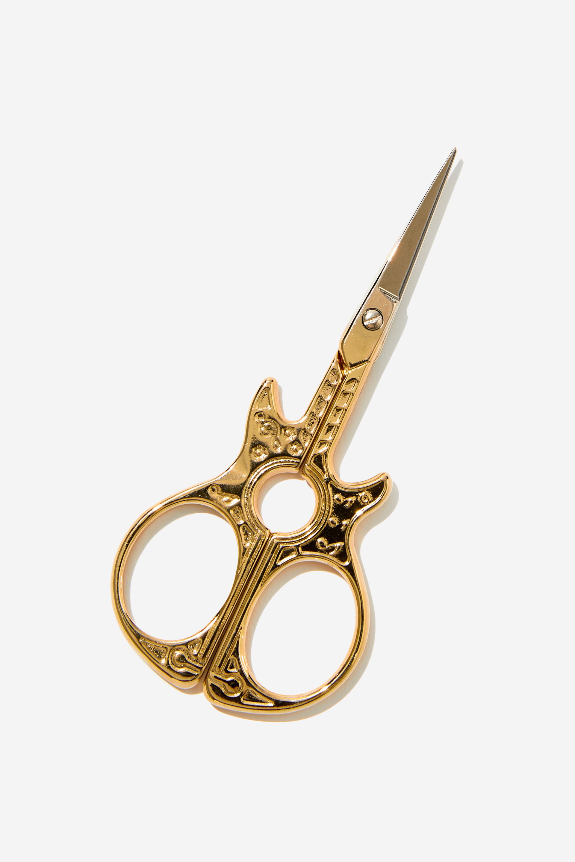 Typo - Shaped Metal Scissors - Guitar gold