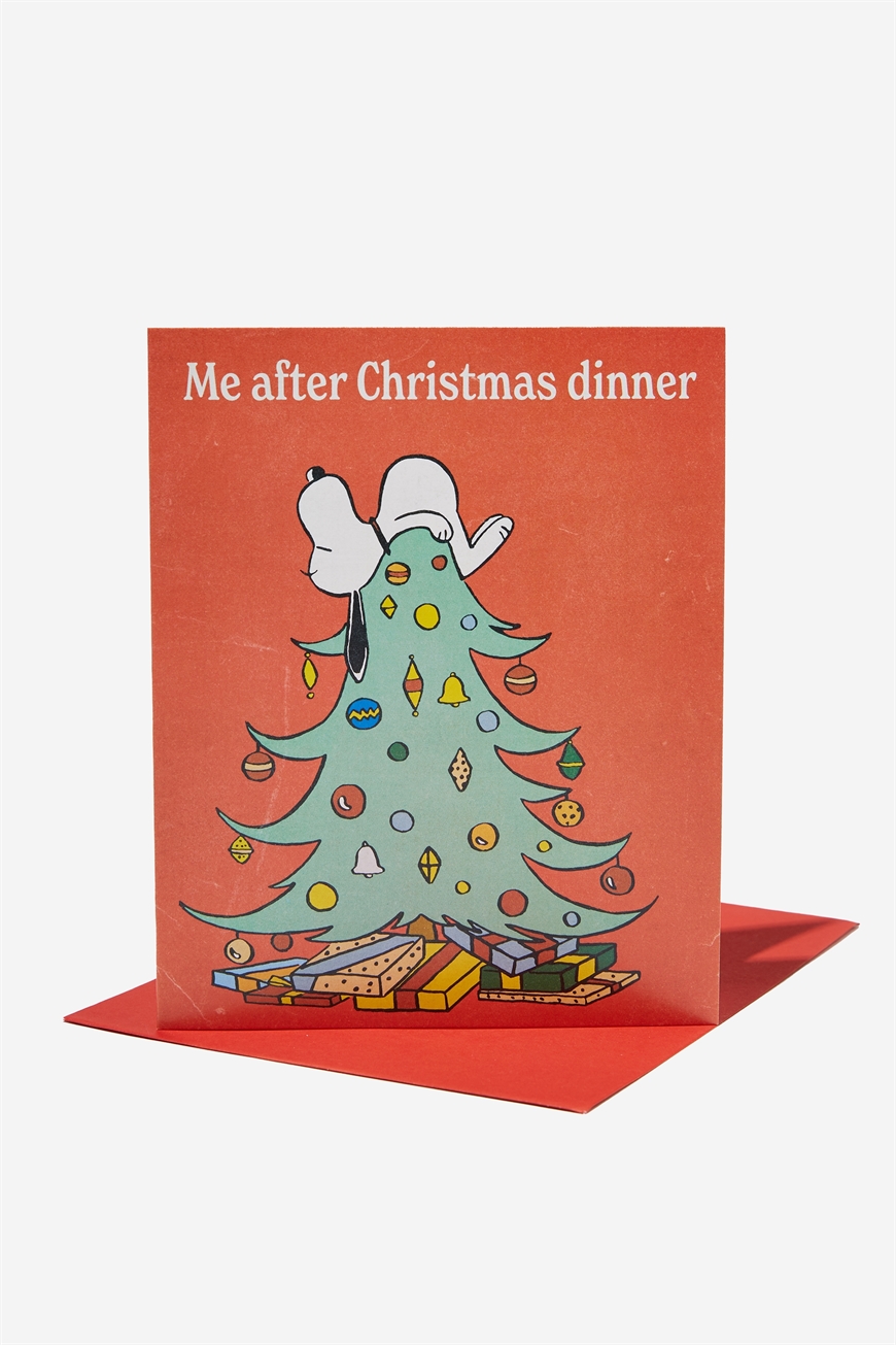 Typo - Peanuts Christmas Card 2021 - Lcn pea snoopy christmas dinner