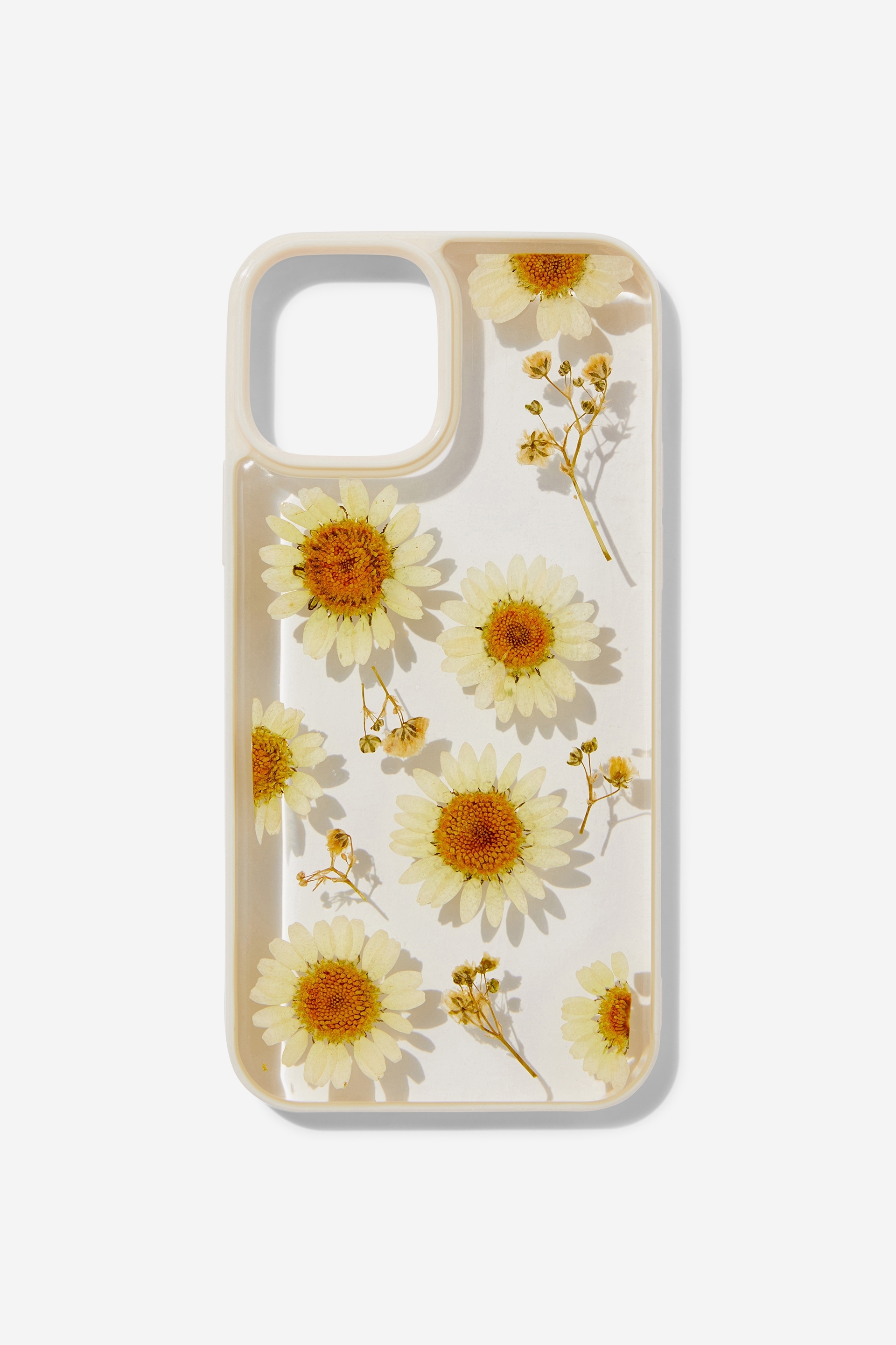 Typo - Protective Phone Case Iphone 12, 12 Pro - Trapped daisy / ecru