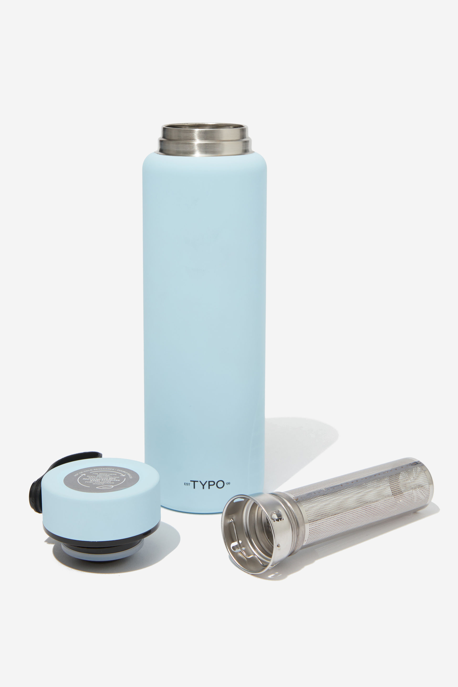 Typo - Boxed Infuser On The Move Drink Bottle 500Ml - Arctic blue