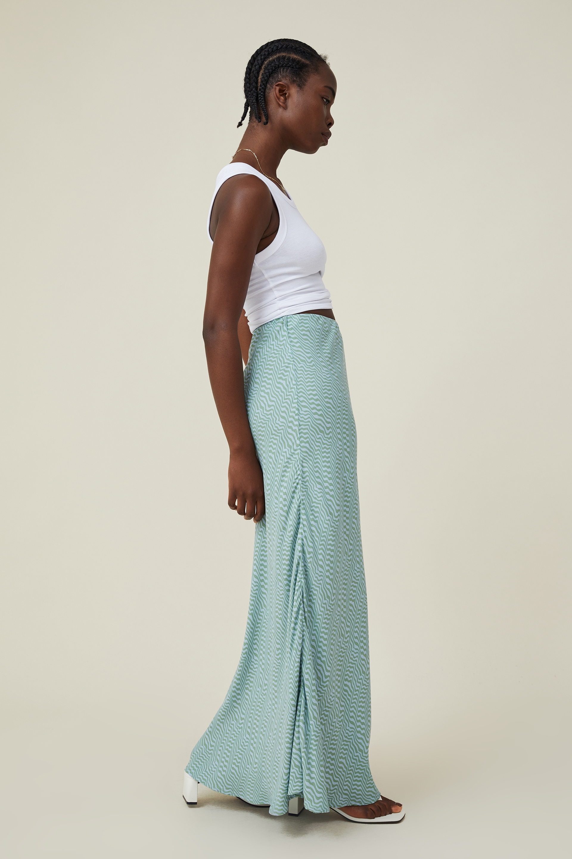 Cotton On Women - Bloom Maxi Slip Skirt - Ollie optics sage