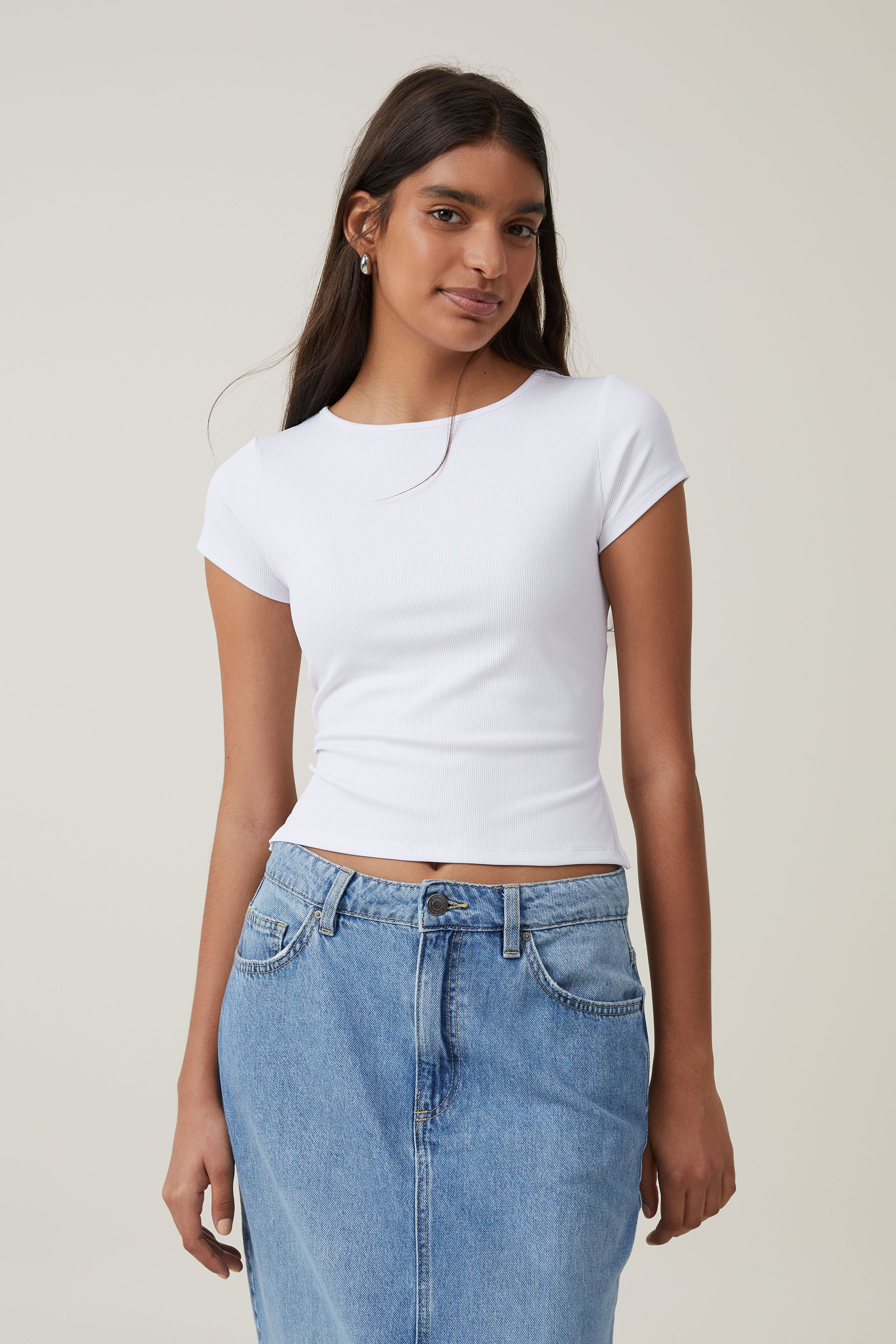 Cotton On Women - Romy Open Back Cap Sleeve Top - White