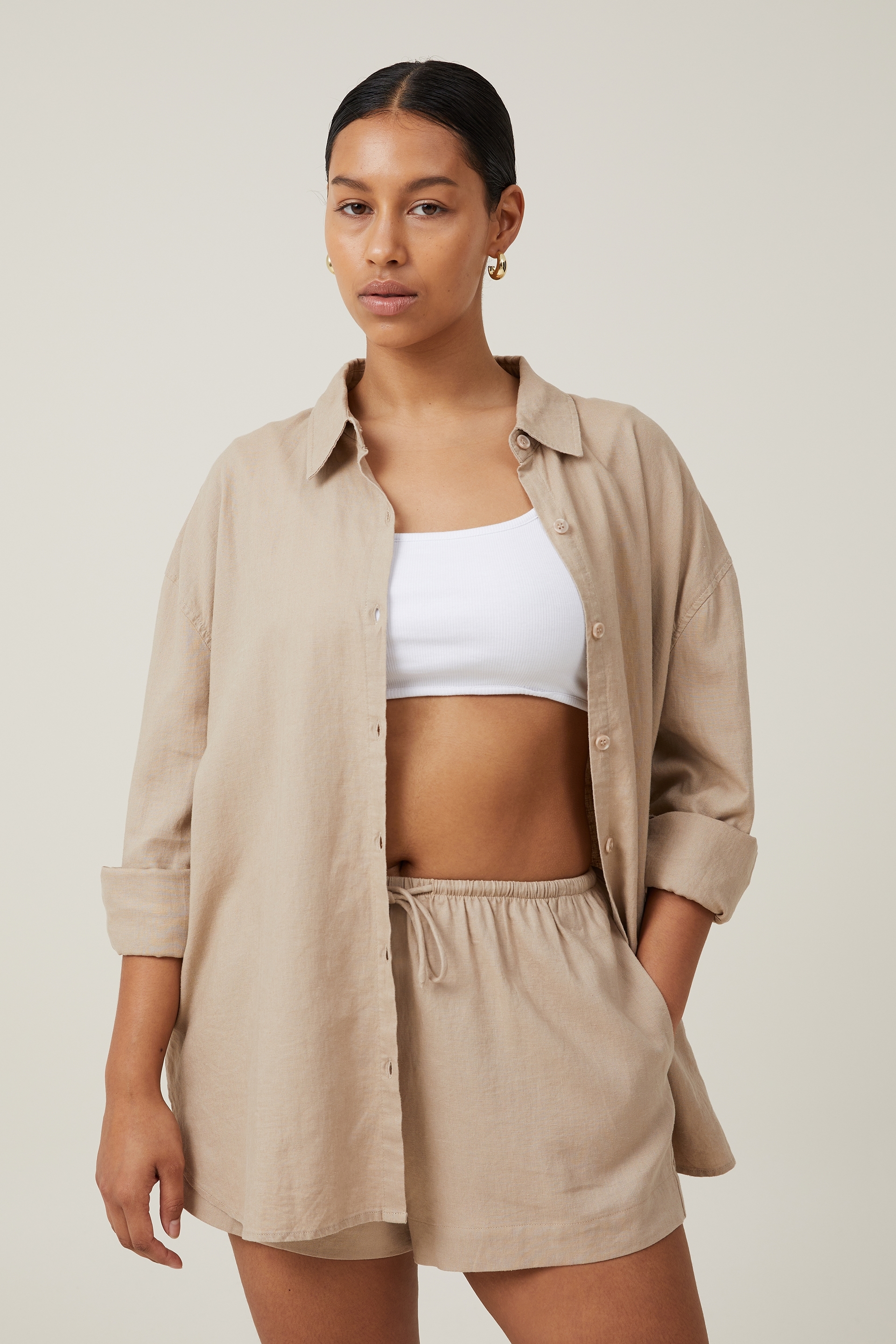 Cotton On Women - Haven Long Sleeve Shirt - Mid taupe