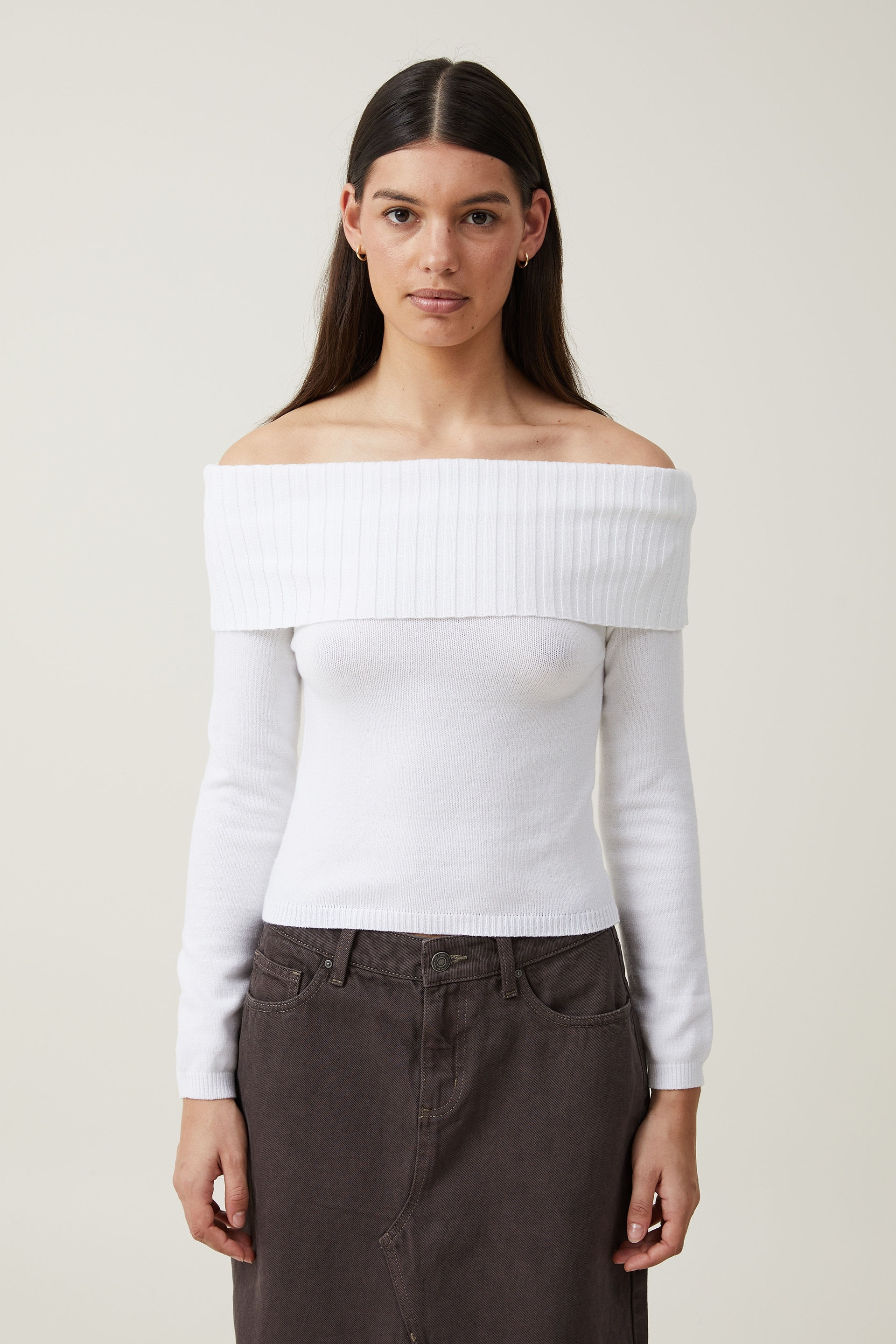 Cotton On Women - Everfine Off The Shoulder Pullover - White