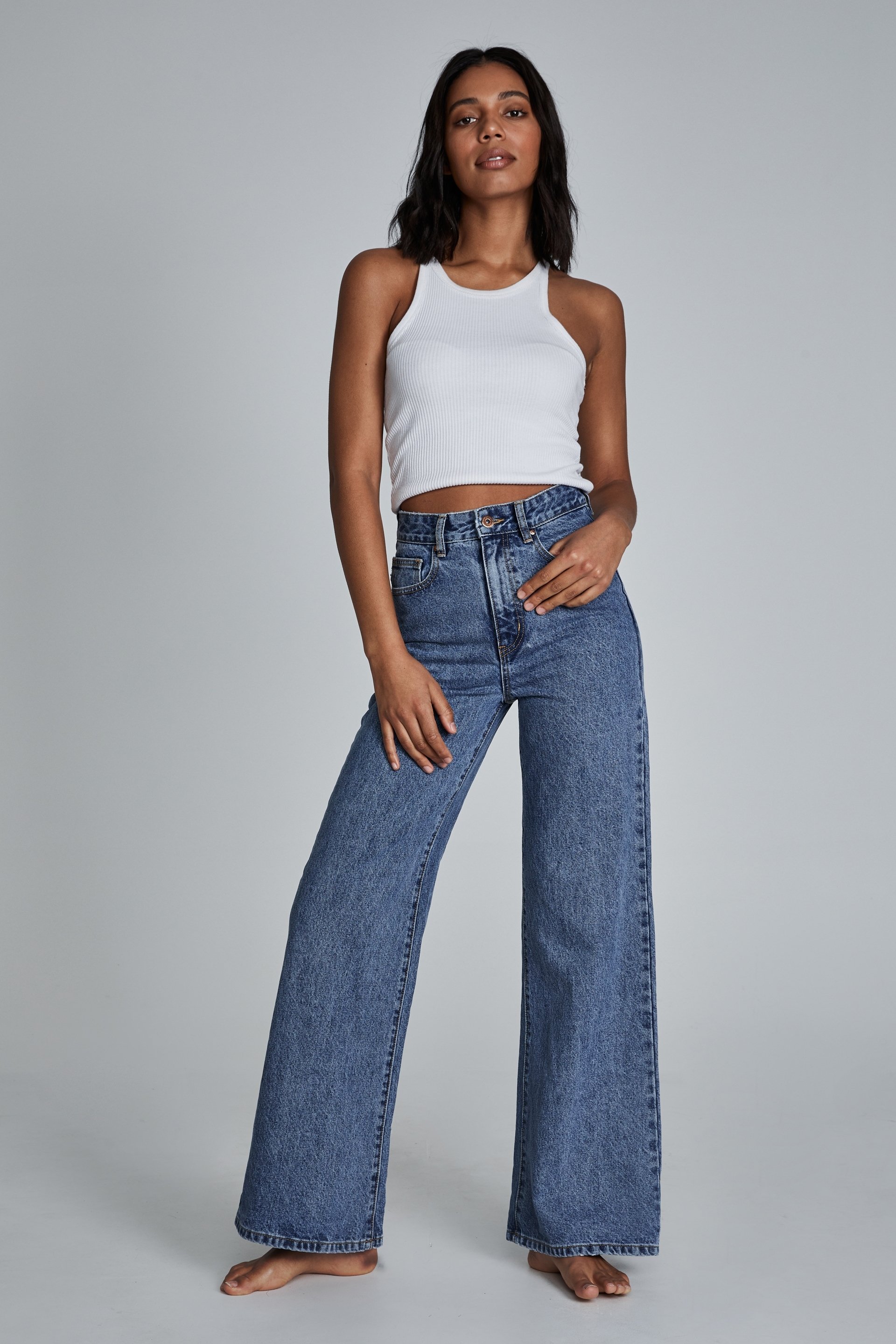 cotton on long wide leg jean