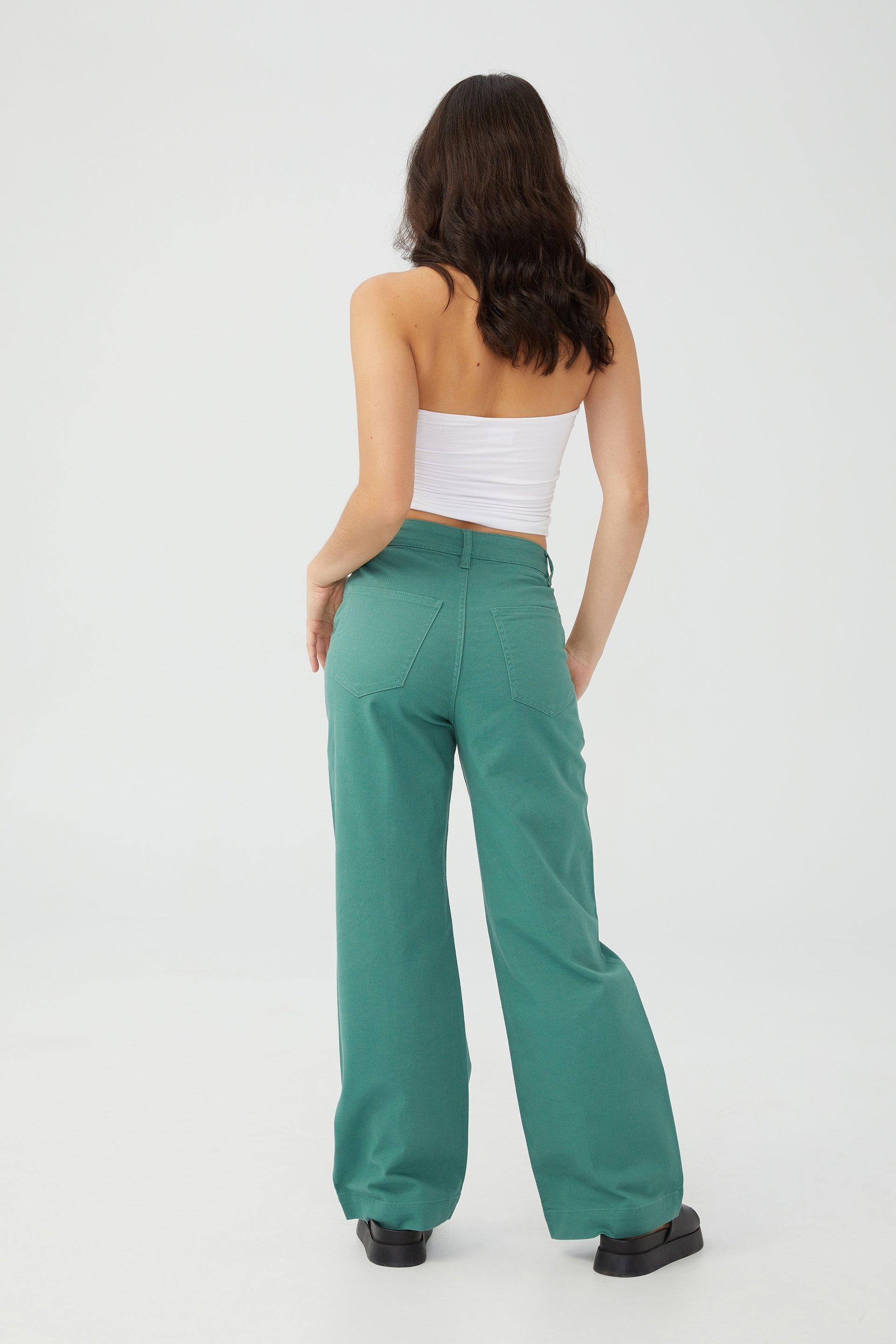 tapered wide leg pants