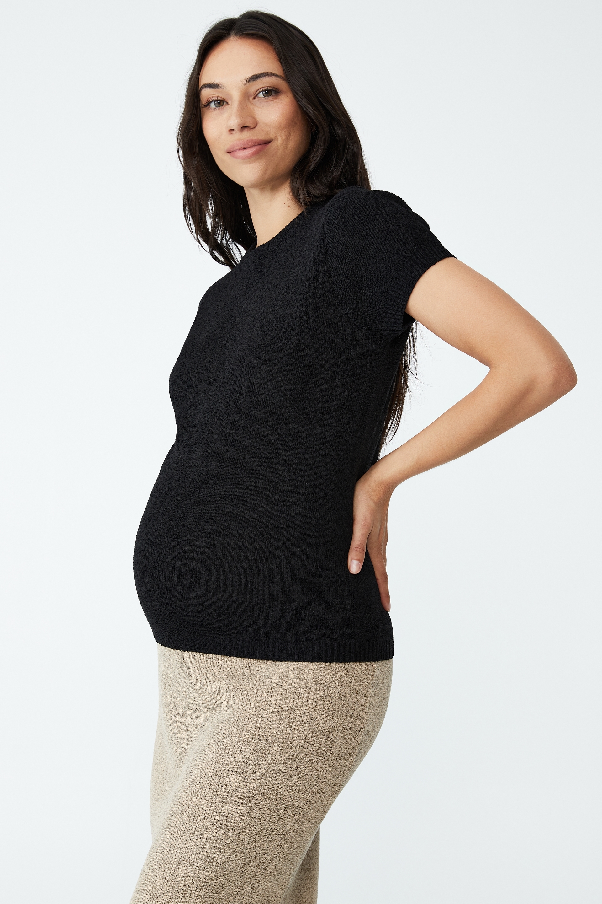 Cotton On Women - Maternity Friendly Set Up Loose Tshirt - Black