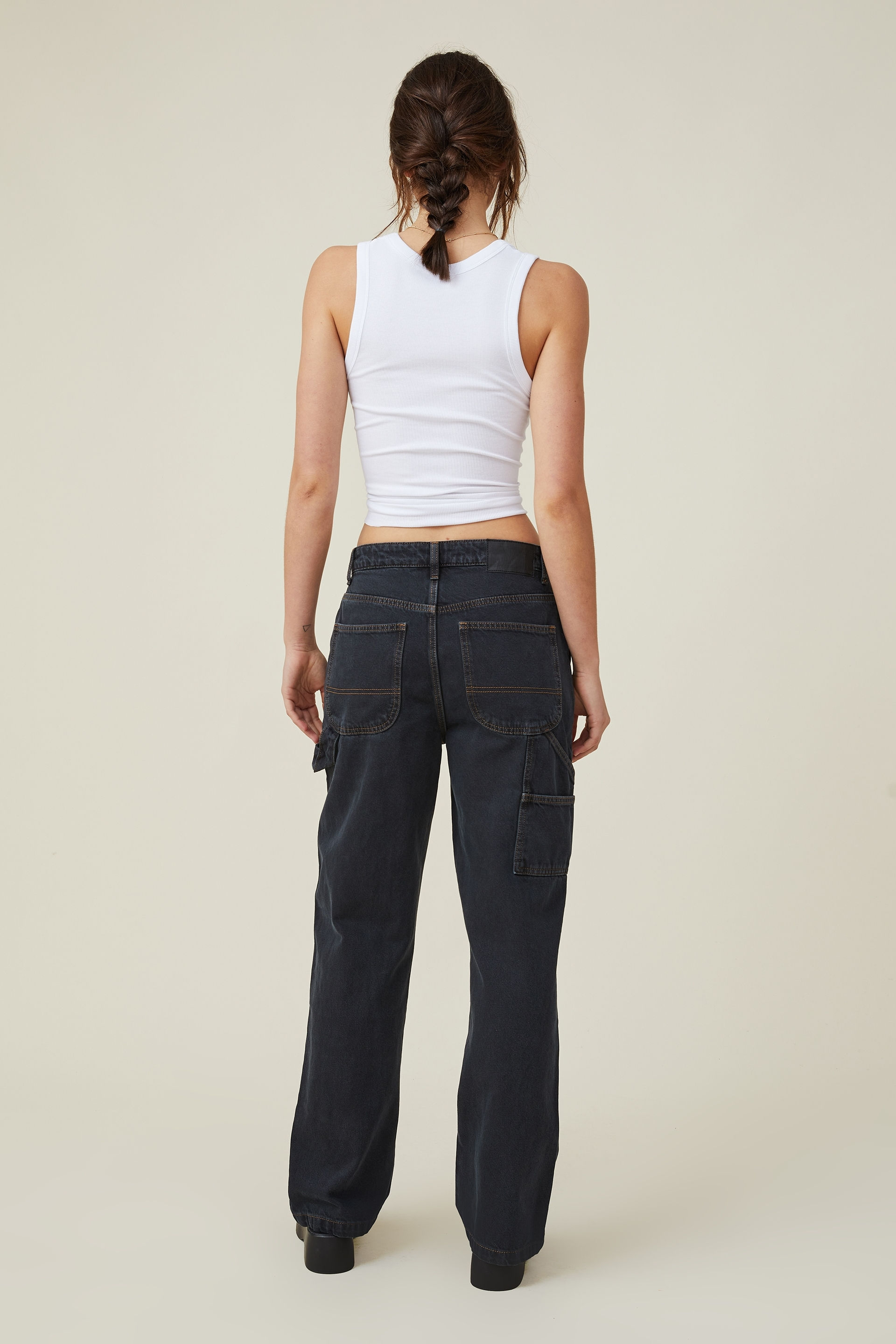 Women's - Organic Cotton Vintage Carpenter Jeans in Palms Dark